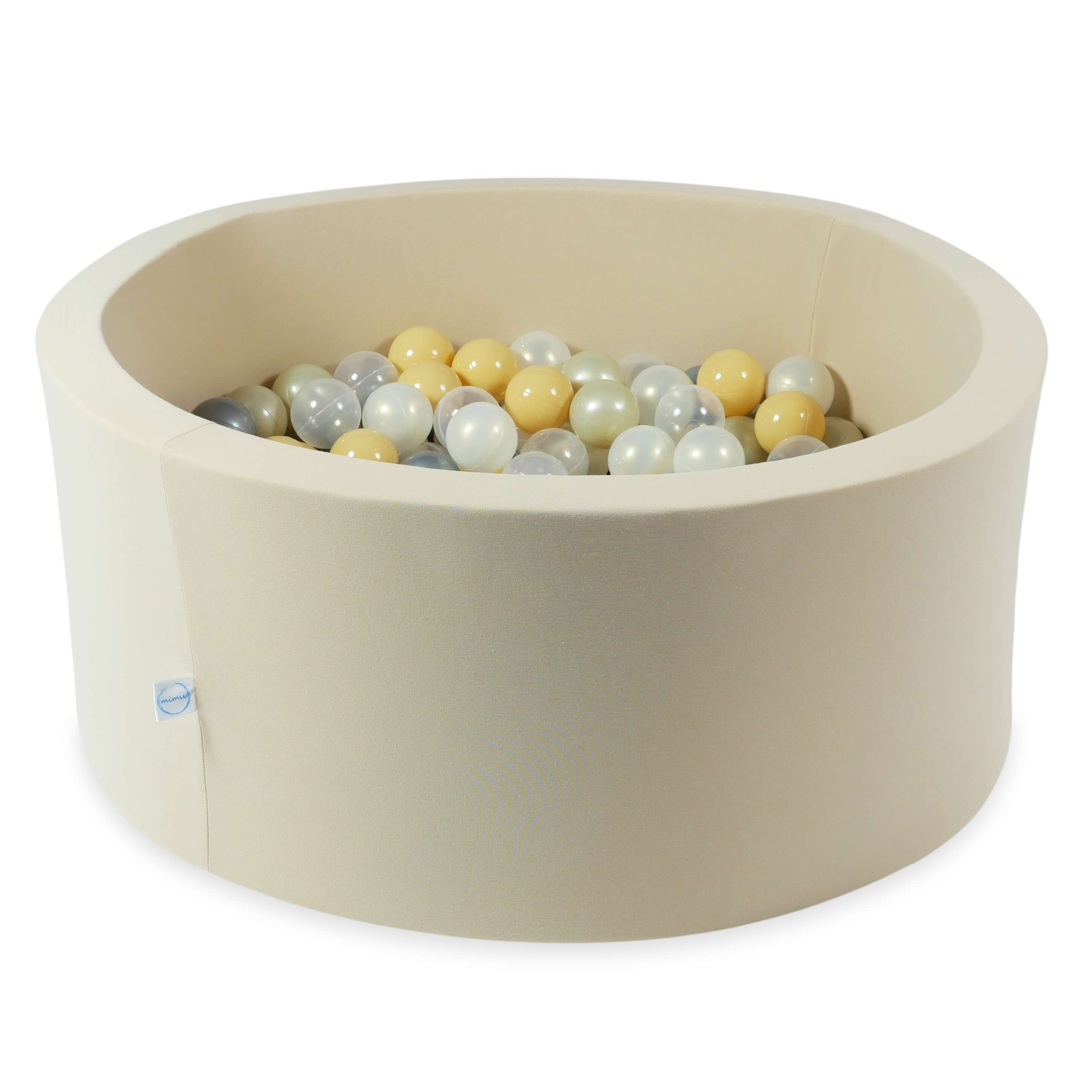 Piscine à balles en beige 90x40 cm avec 300 balles