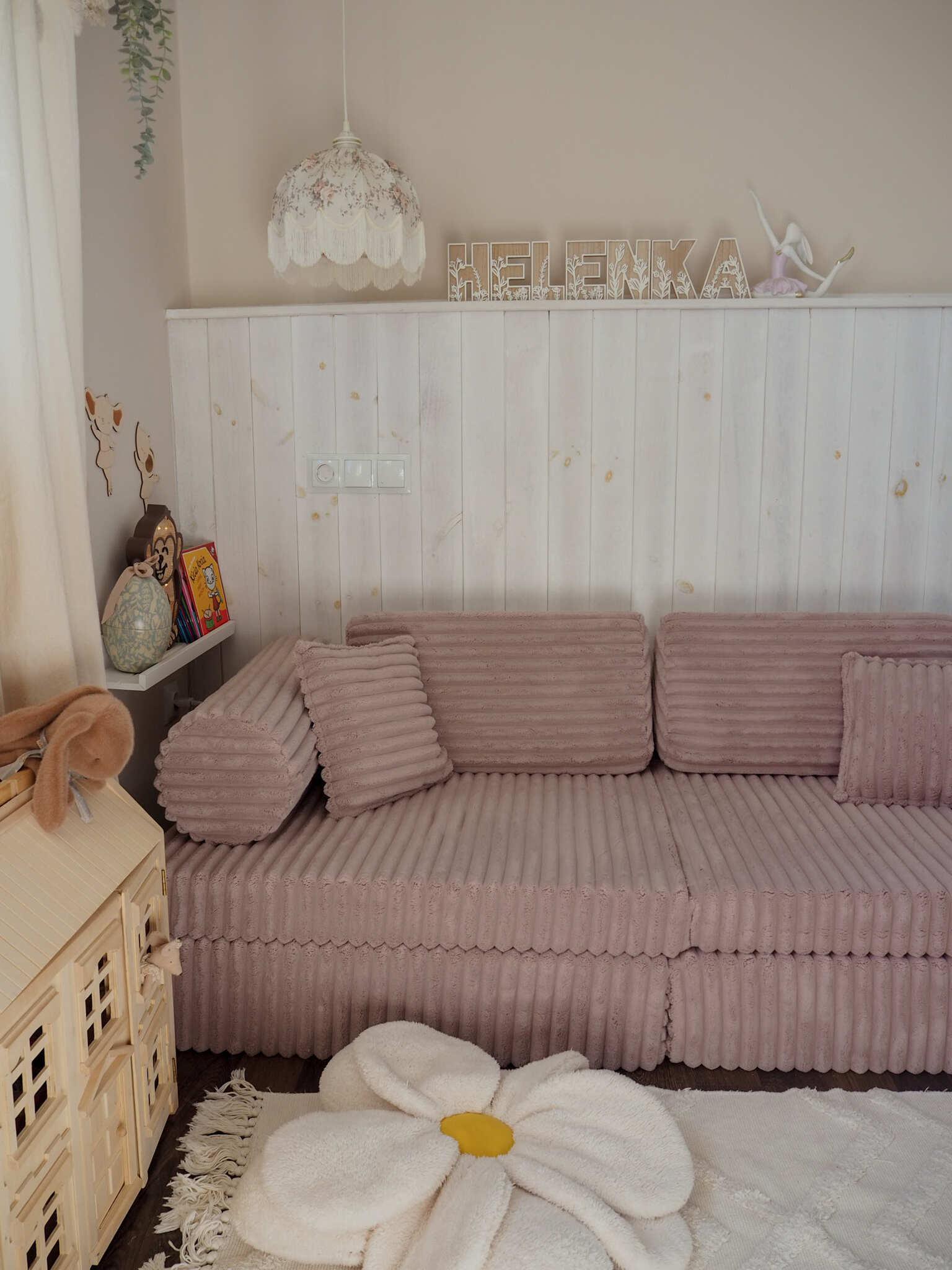 Montessori Comfort Play Sofa aus Waffelstoff