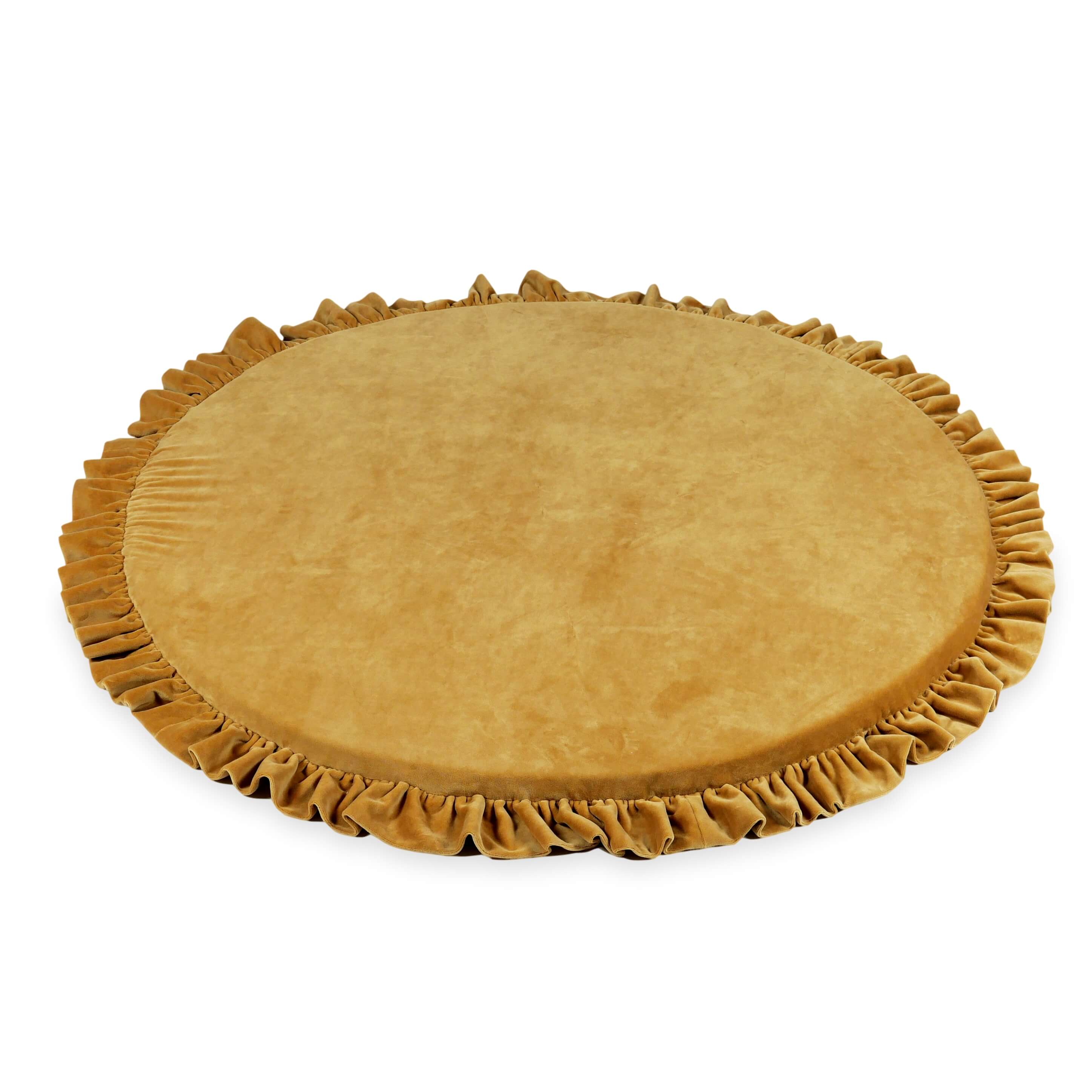 Runde Babyspielmatte 100 cm mit weicher Samtruhe