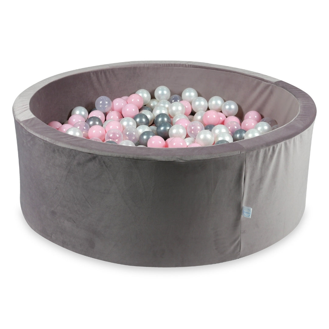Piscine à balles en velours velvet lilac 110x40 cm avec 500balles