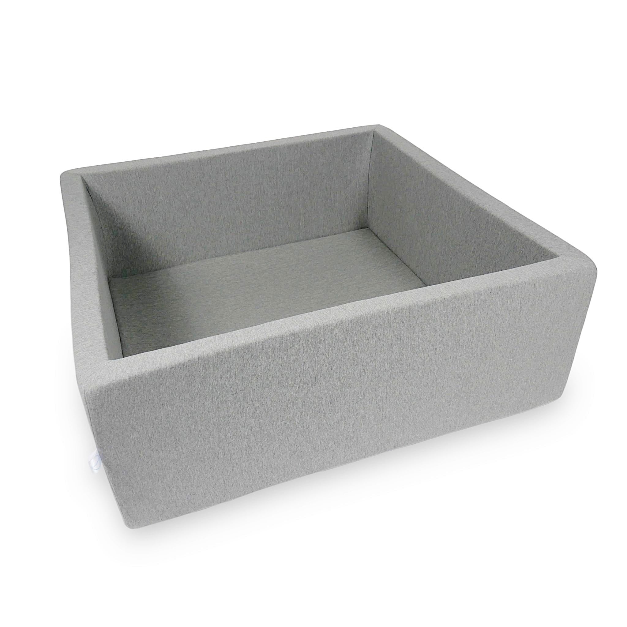 Piscine à balles carrée 110x110x40 cm grise sans balles