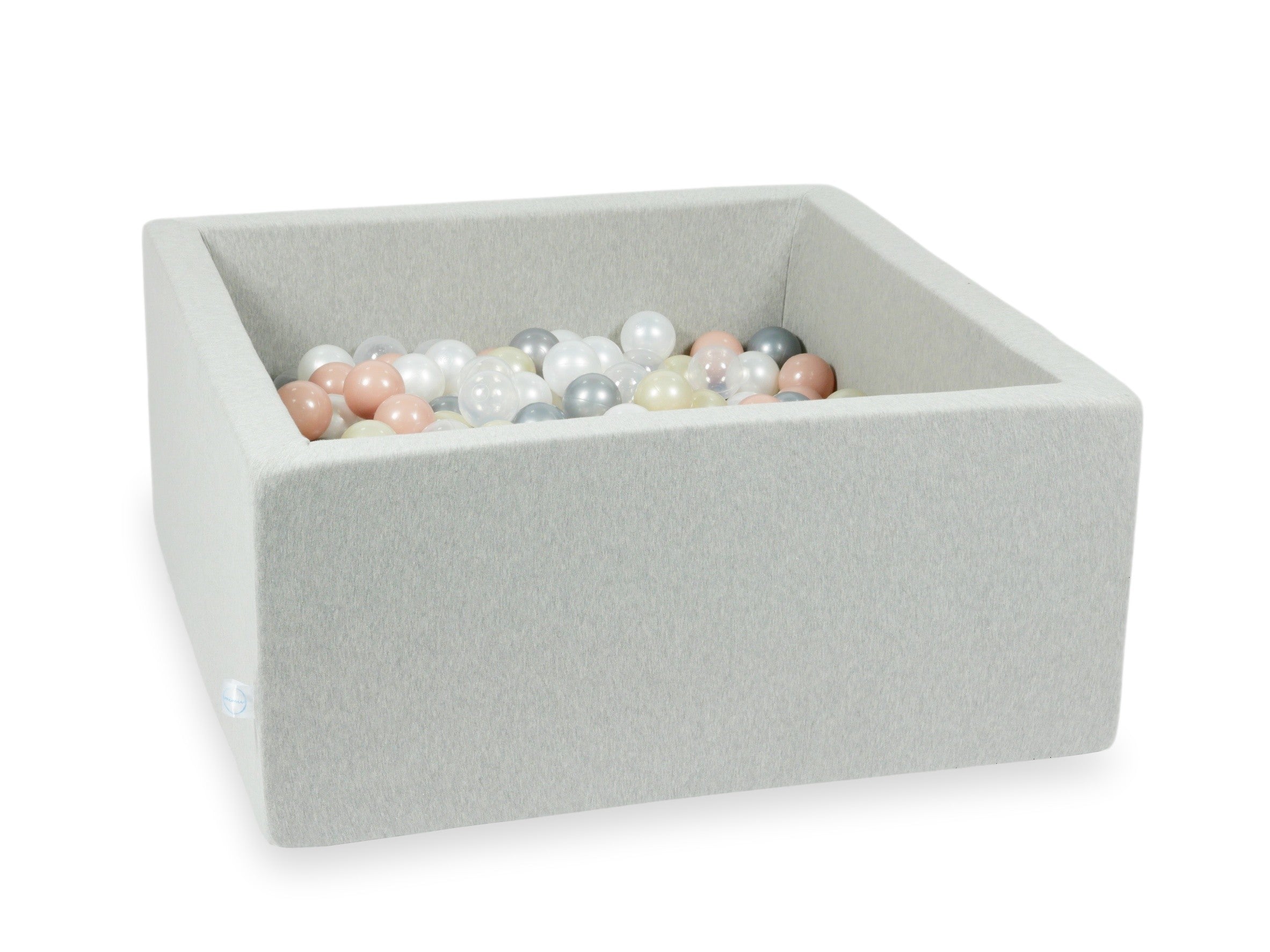 Piscine à balles carrée 90x90x40 cm en Gris clair, 400 balles