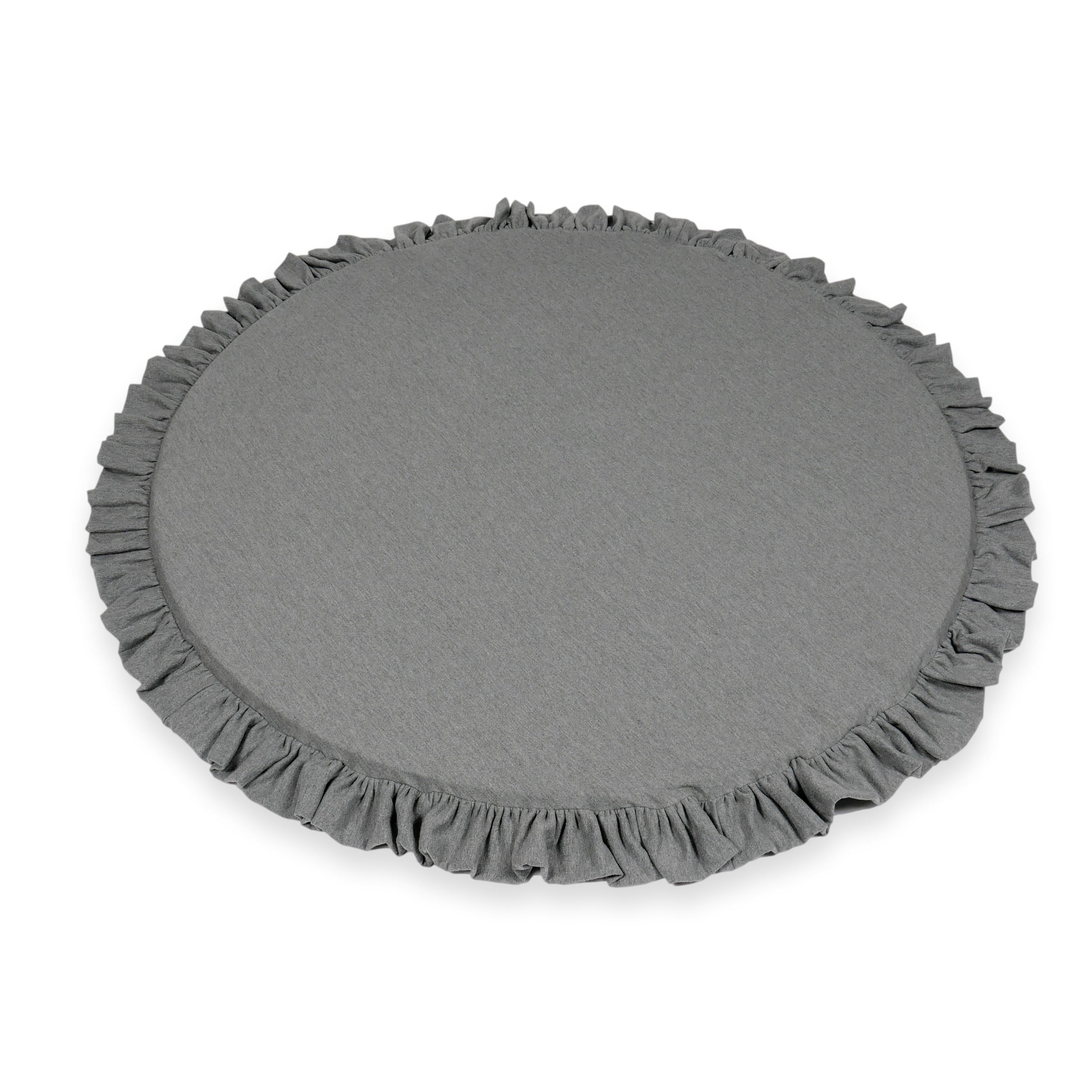 Runde Babyspielmatte 100 cm mit Jersey-Rüsche