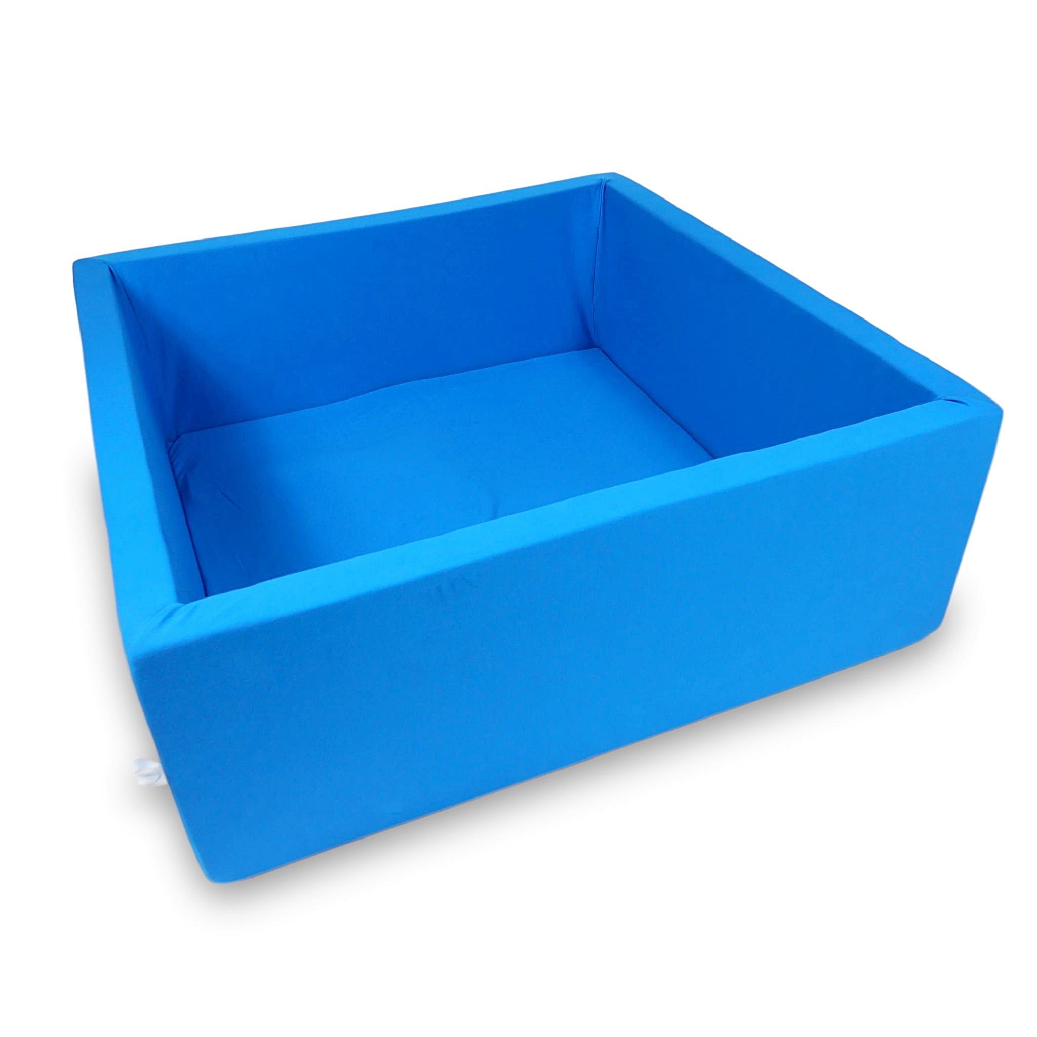Piscine à balles carrée 110x110x40 cm bleue sans balles
