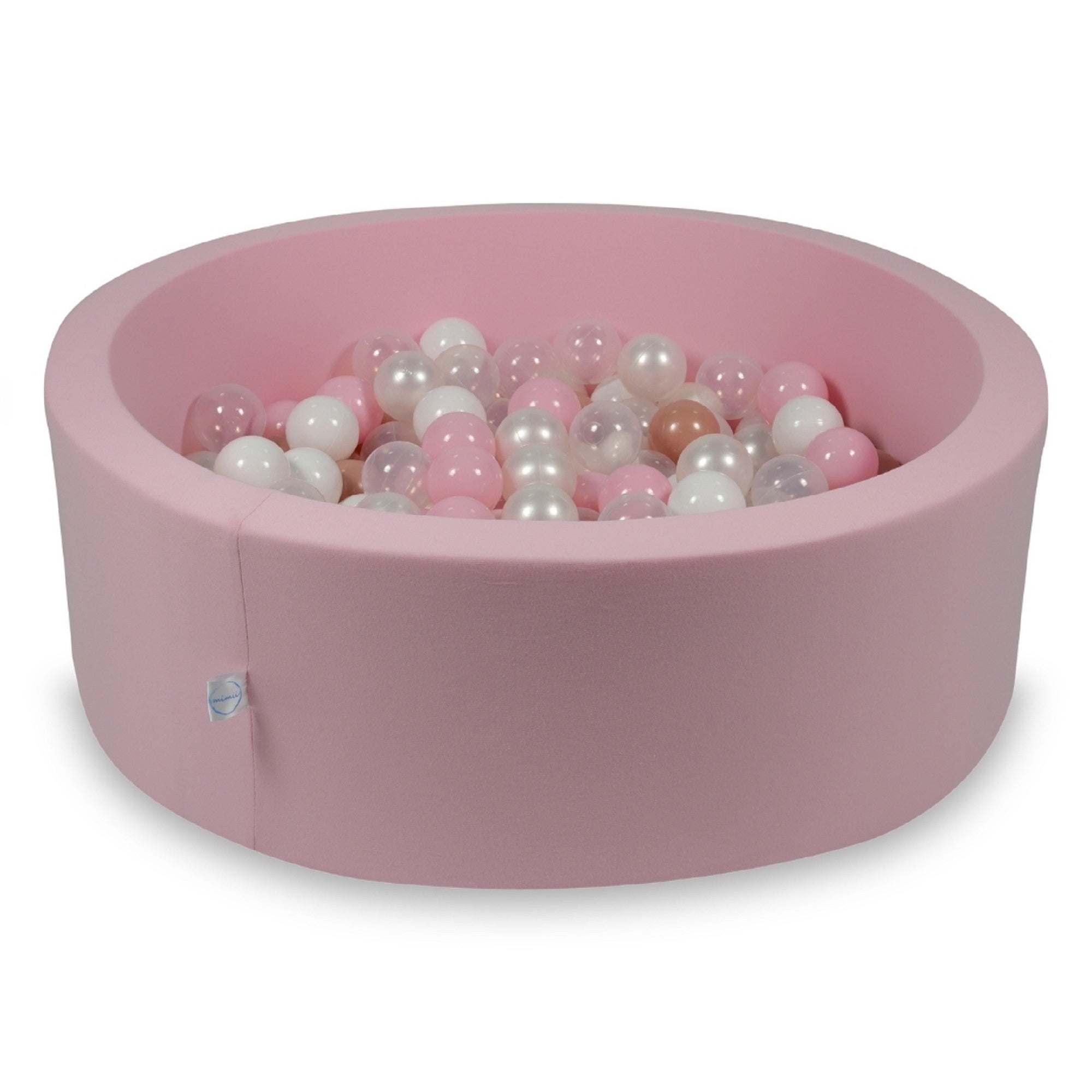 Schaumstoffspielbereich mit rundem, lilafarbenem Pool (90 x 30 cm) + 5 Spielelementen + 200 Bällen
