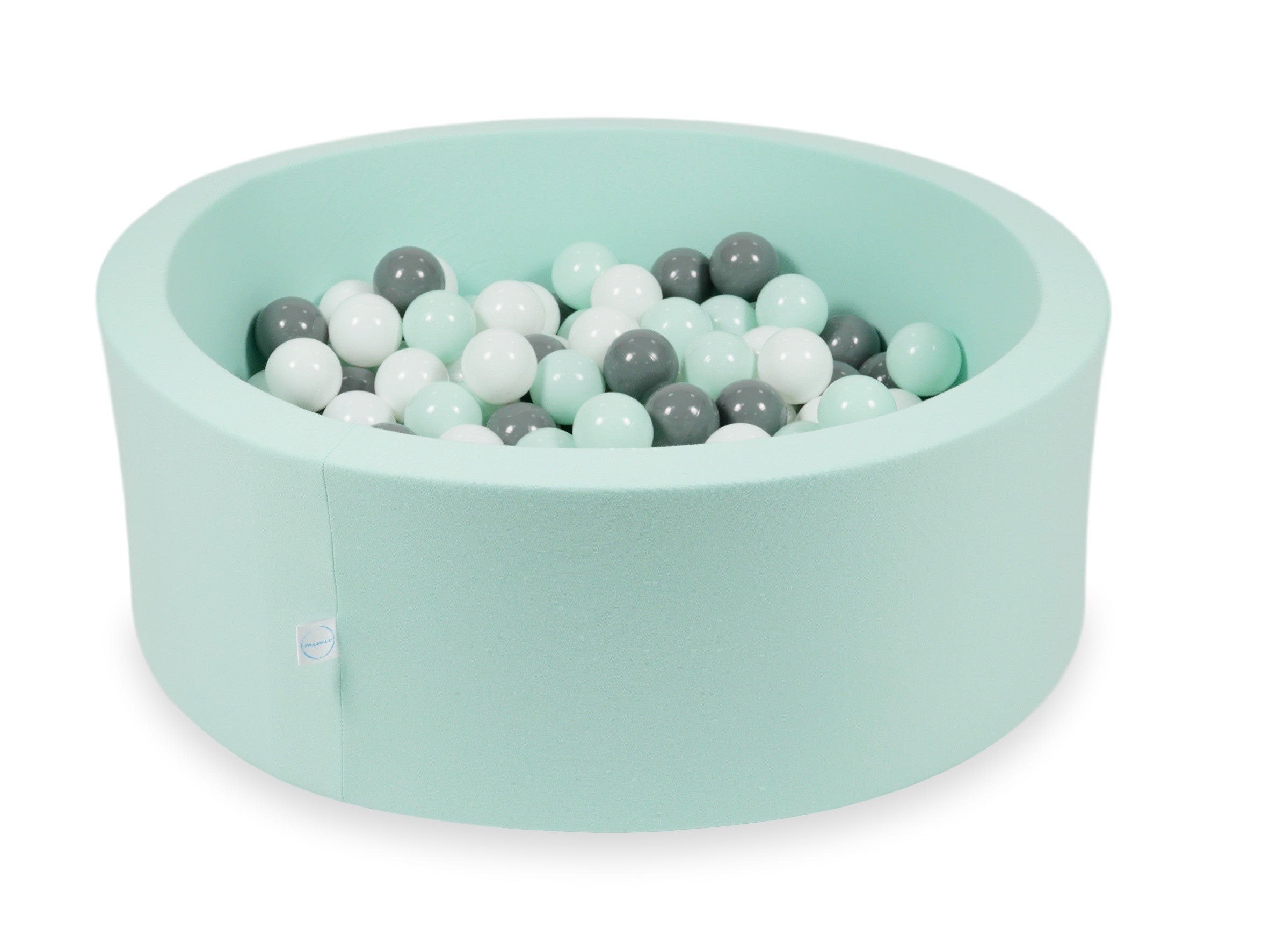 Schaumstoffspielbereich mit rundem, lilafarbenem Pool (90 x 30 cm) + 5 Spielelementen + 200 Bällen