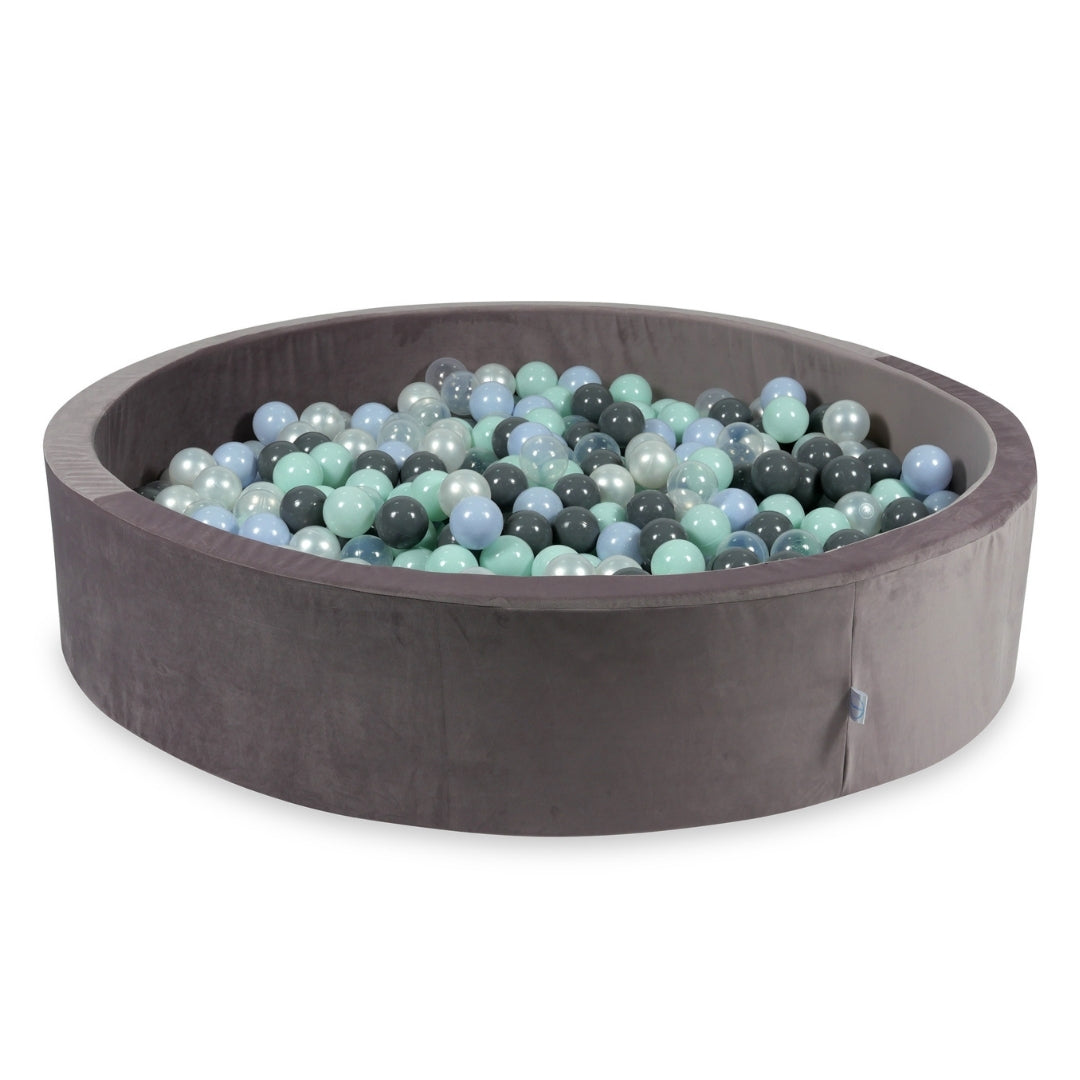 Piscine à balles en velours velvet lilac 130x30 cm avec 600 balles