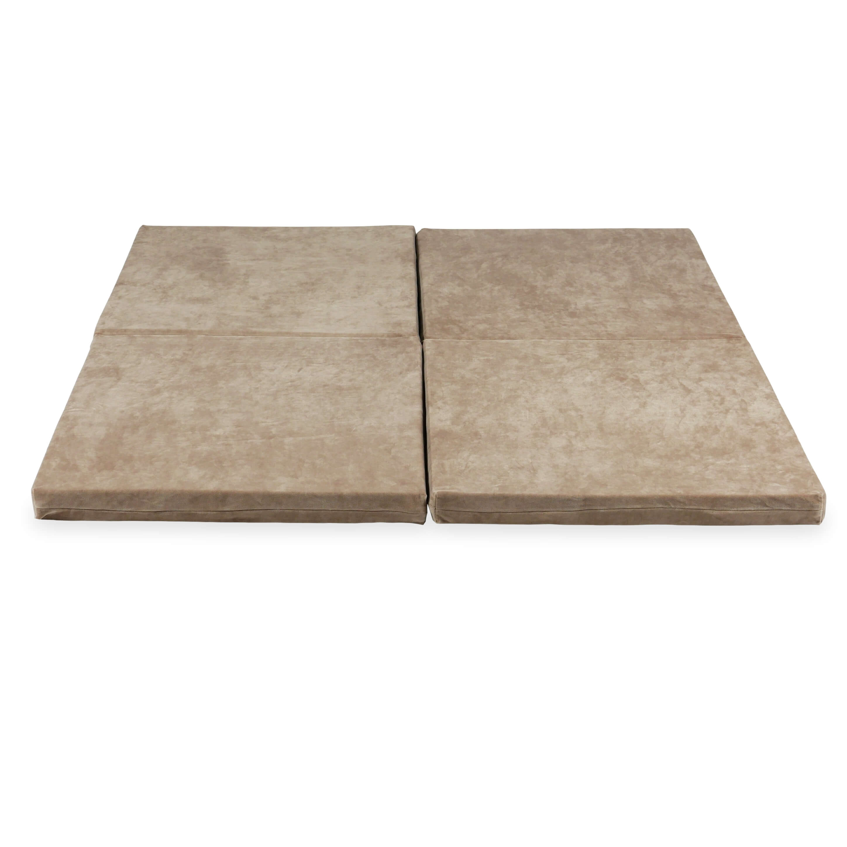 Quadratische, faltbare Babyspielmatte 120 x 120 cm aus weichem Samt