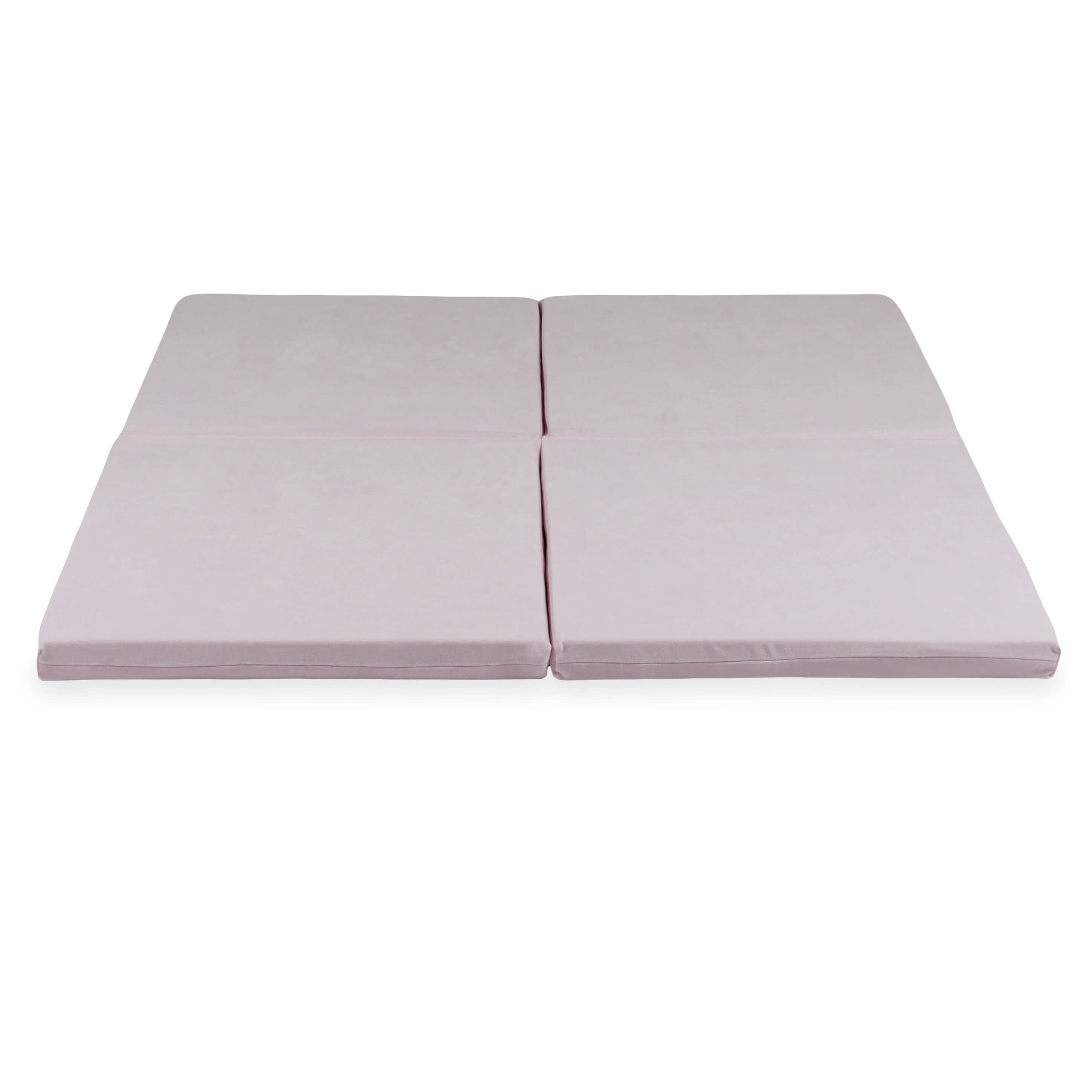 Quadratische, faltbare Babyspielmatte 120 x 120 cm aus weichem Samt