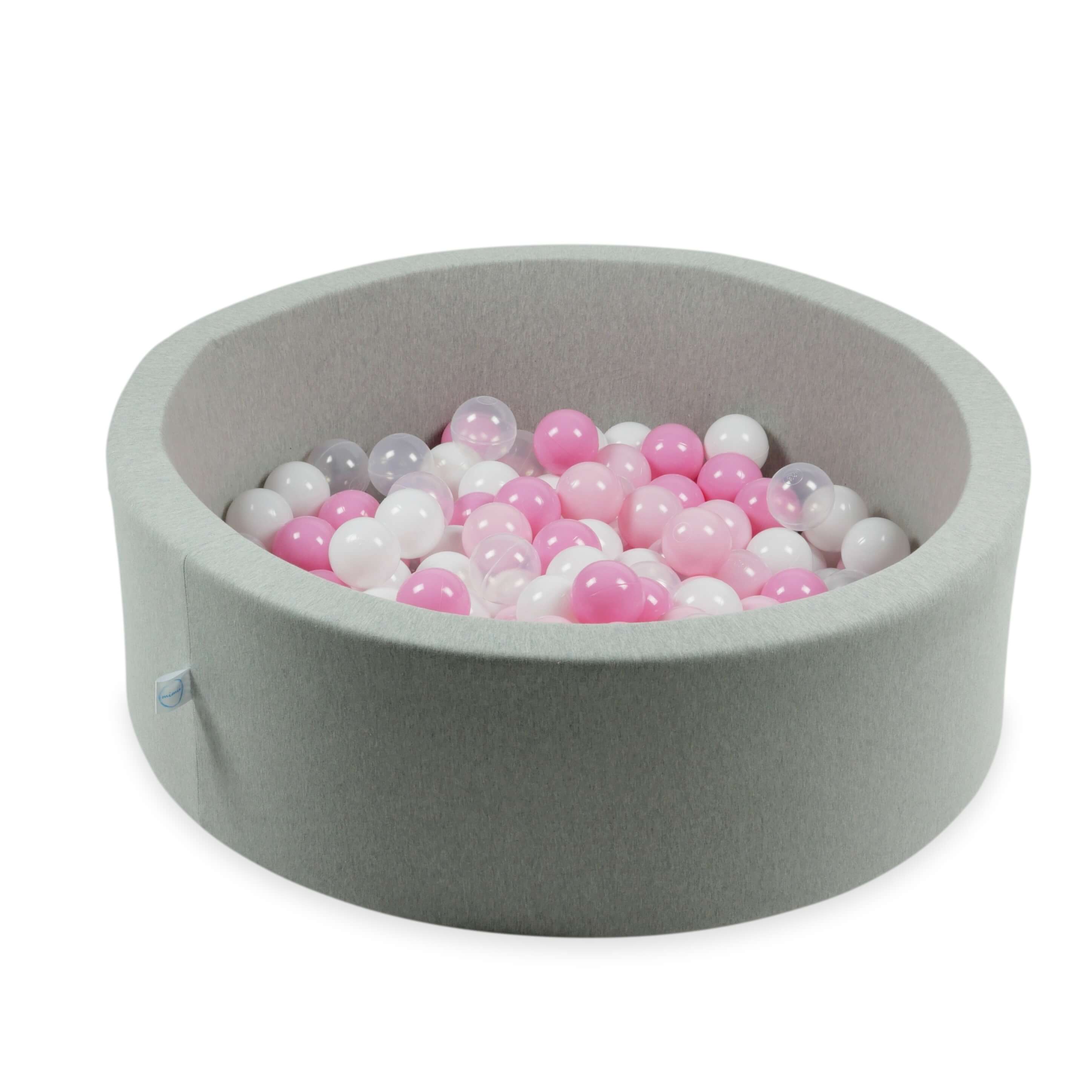 Spielbälle mit 7 cm Durchmesser, 150 Stück, weiß, transparent, hellrosa, puderrosa