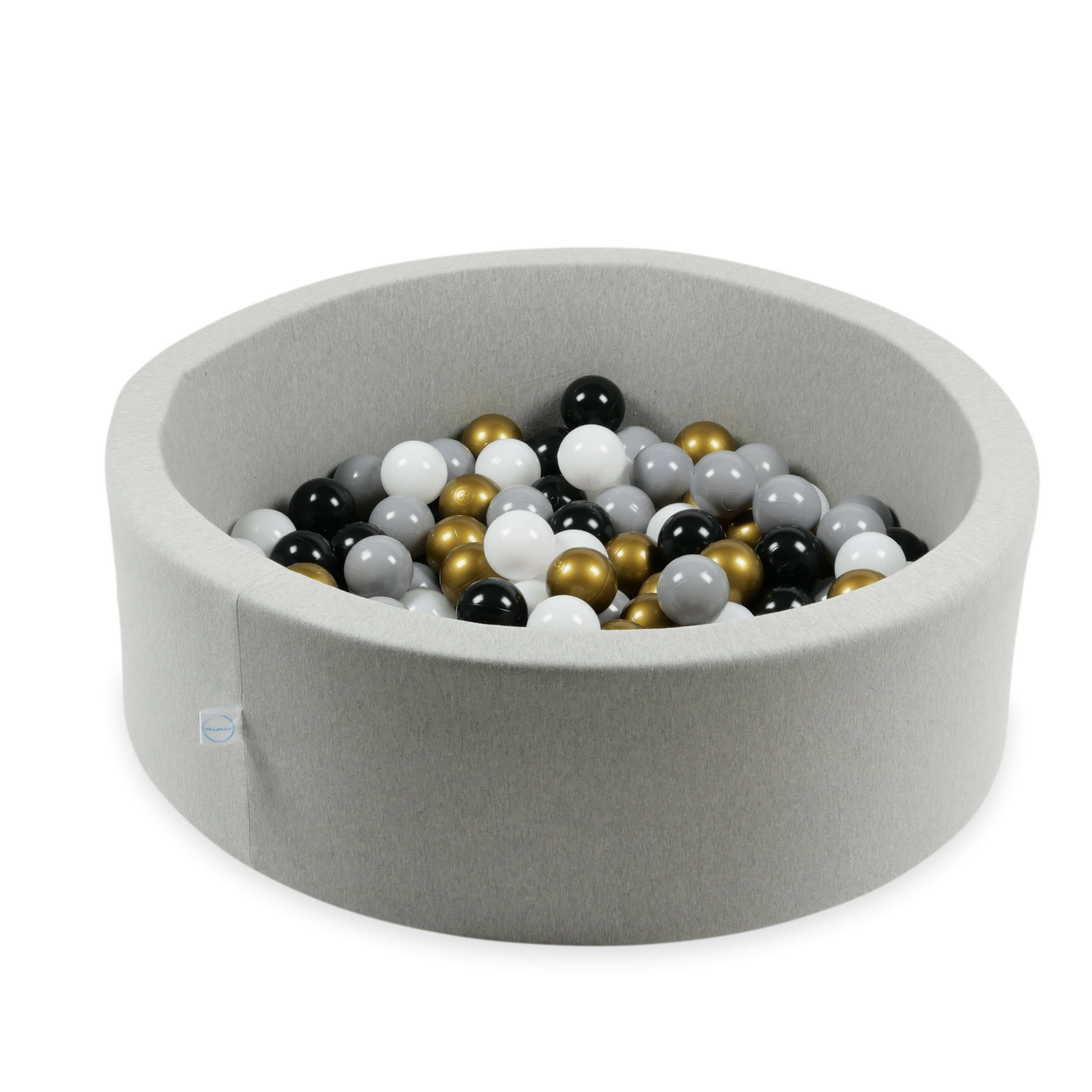 25 Spielbälle mit 7 cm Durchmesser in Weiß, Grau, Schwarz und Antikholz.