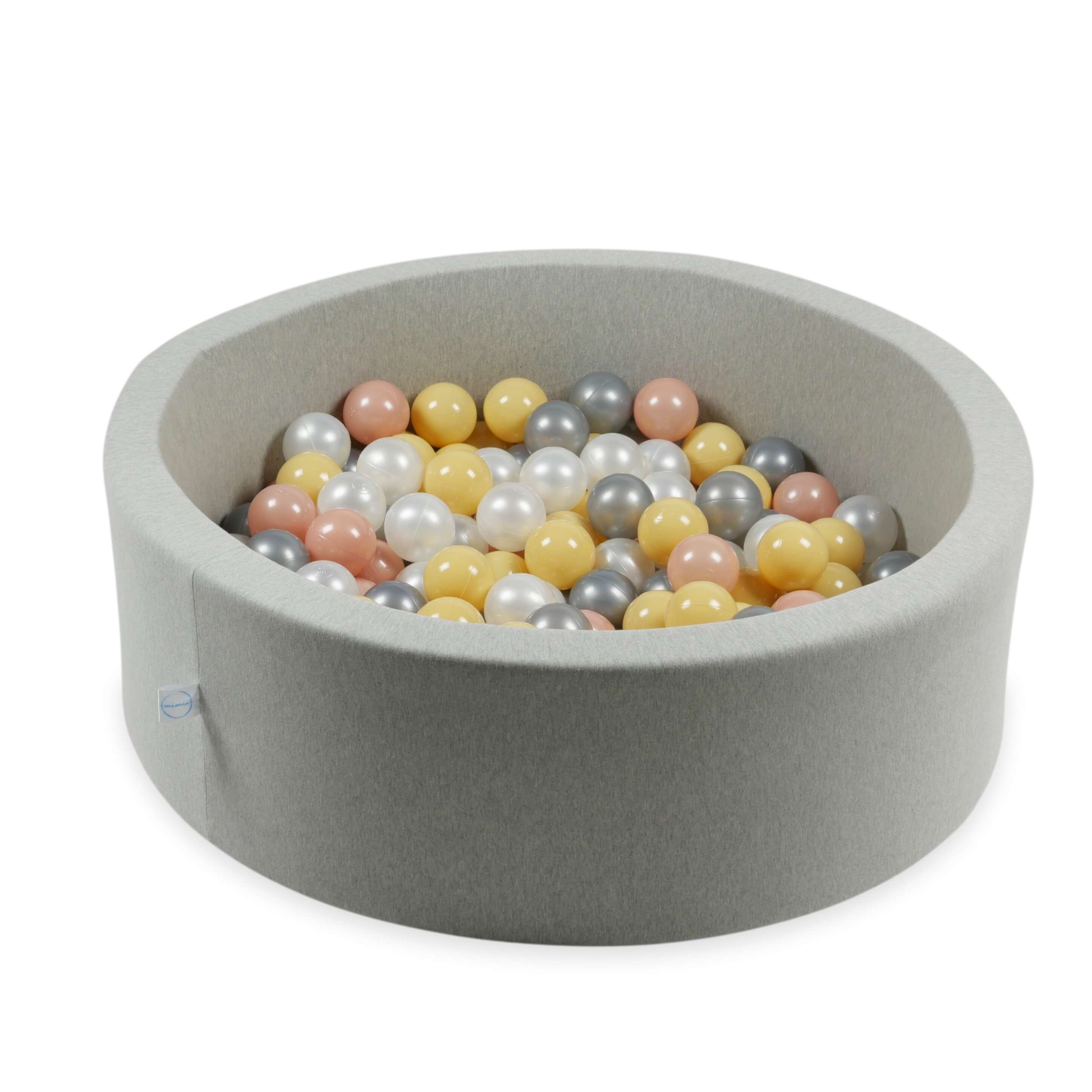 Spielbälle mit 7 cm Durchmesser, 100 Stück, Perlmutt, Roségold, Beige, Silber