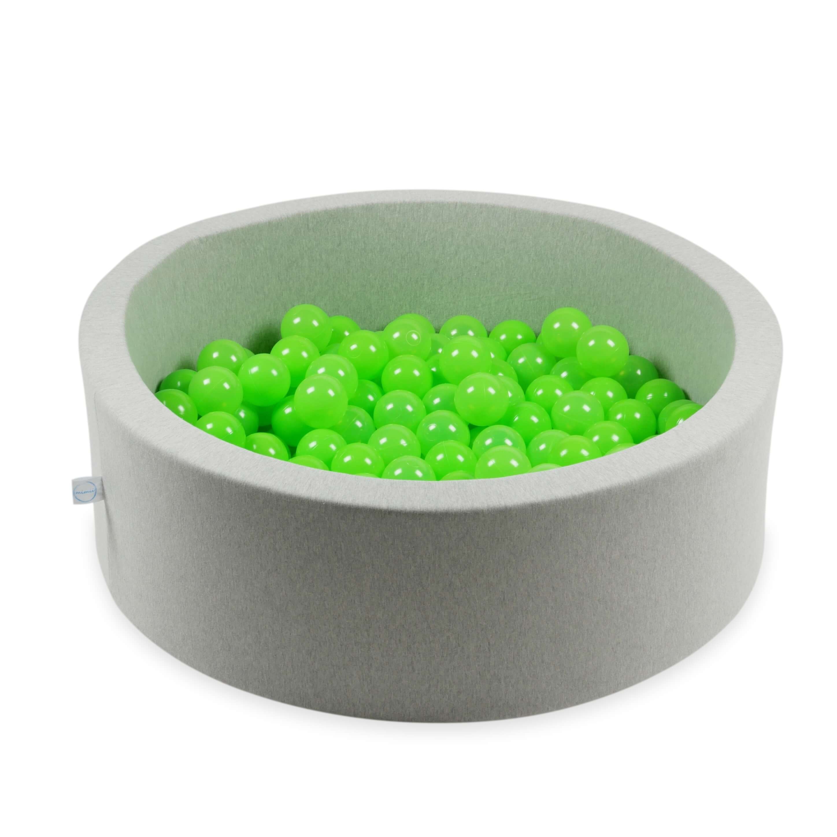 Celadonfarbene Spielbälle, 7 cm Durchmesser, 100 Stück