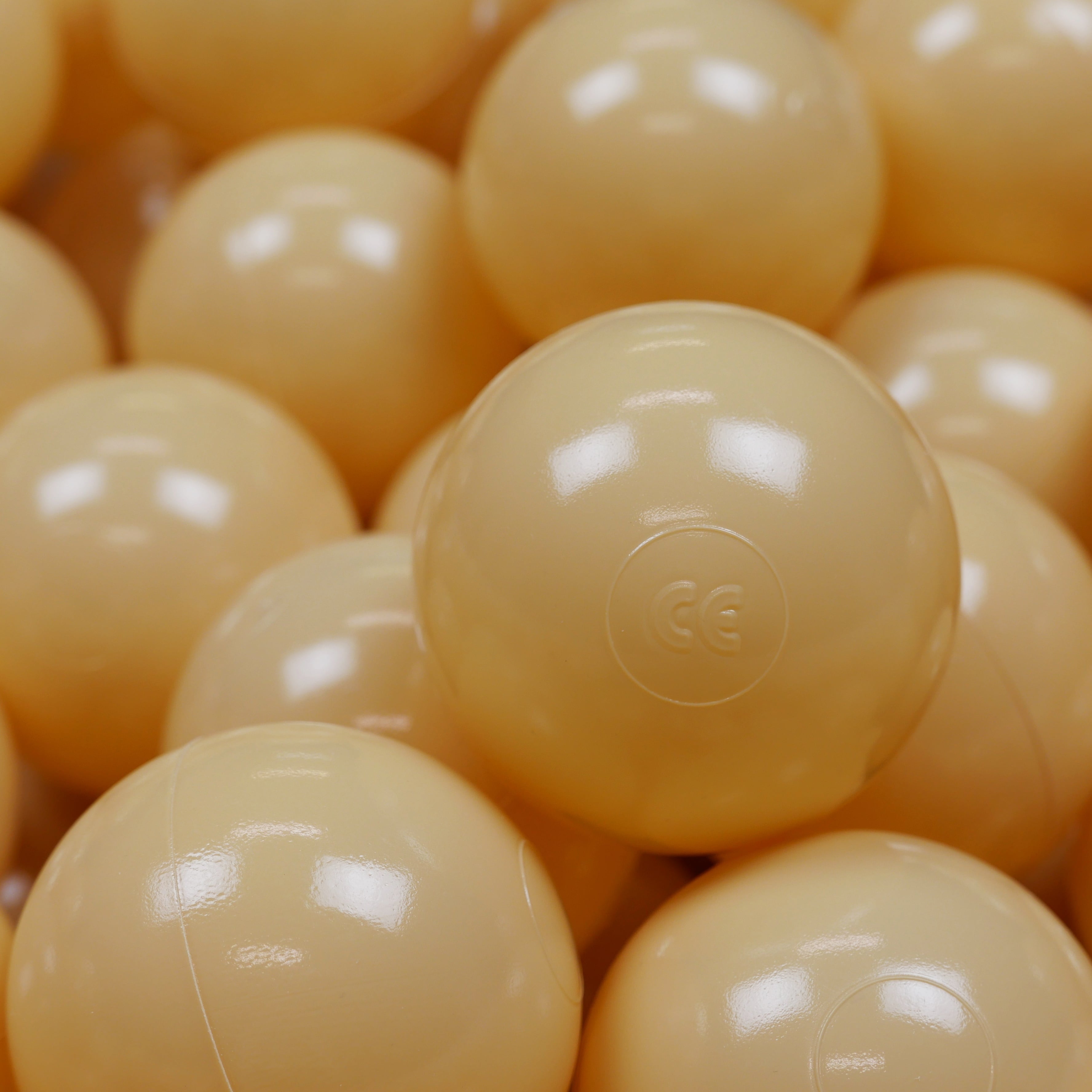 Spielbälle mit 7 cm Durchmesser, 150 Stück, beige