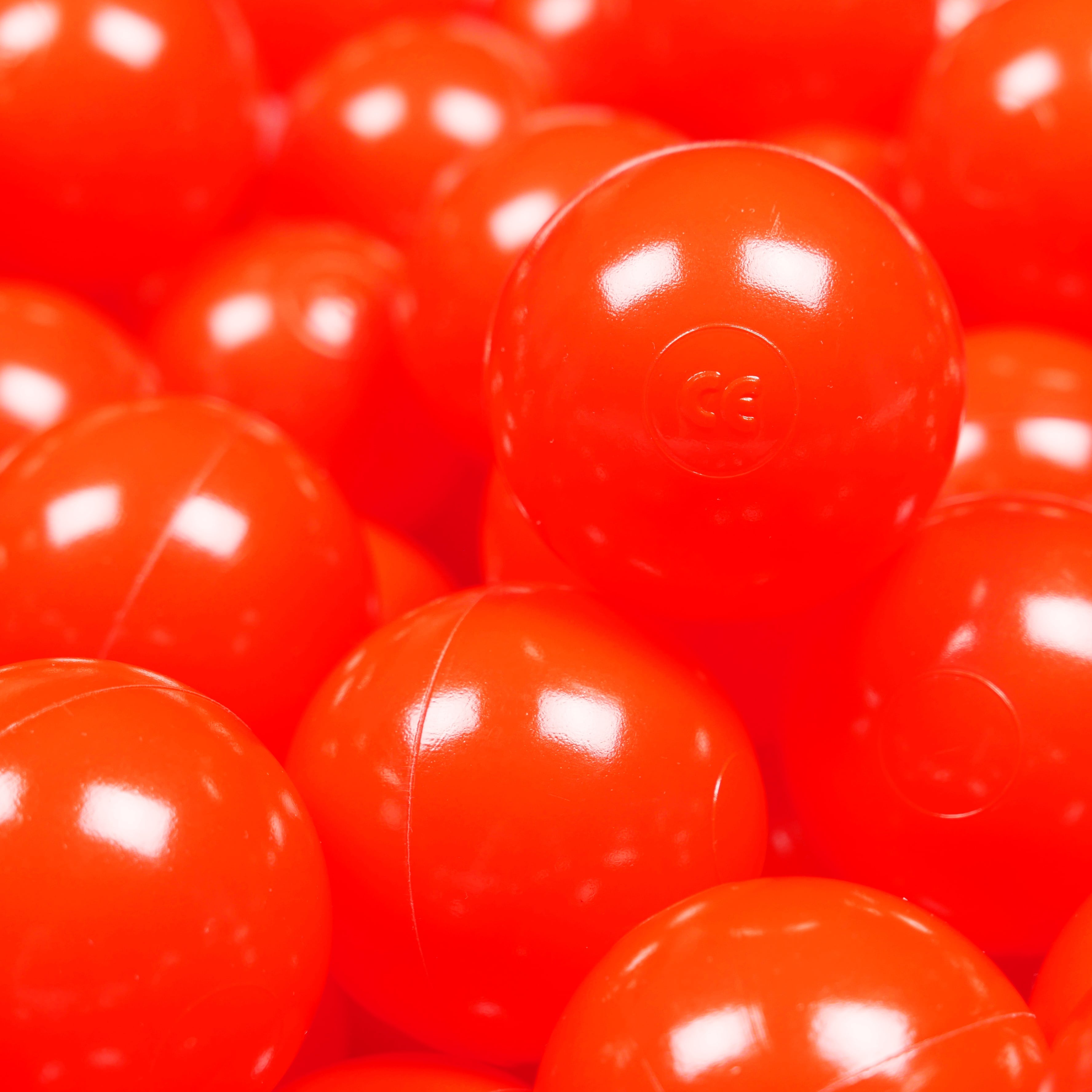 50 rote Spielbälle, 7 cm Durchmesser