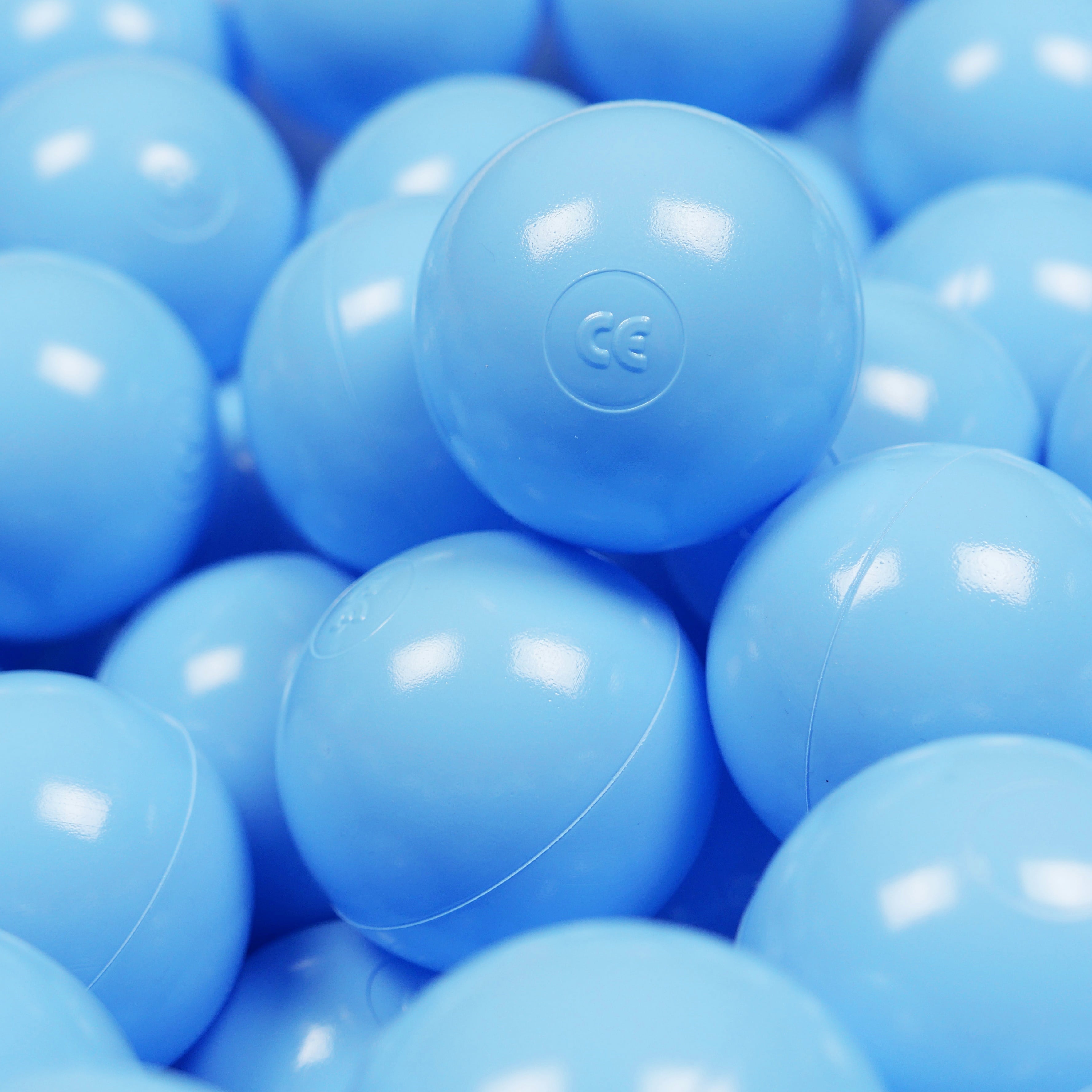 100 Spielbälle mit 7 cm Durchmesser, hellcyan