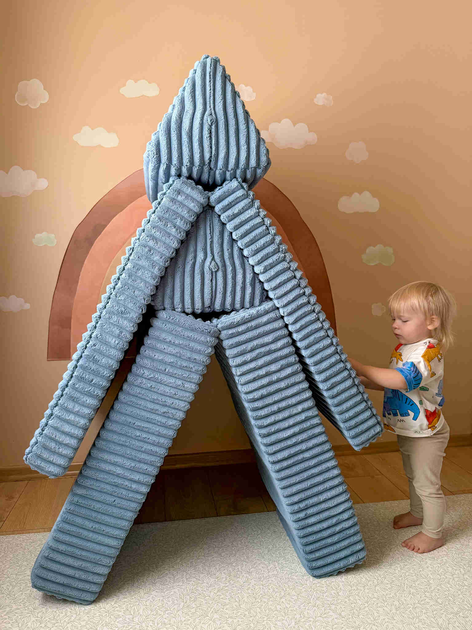 Montessori Comfort Play Sofa aus Waffelstoff