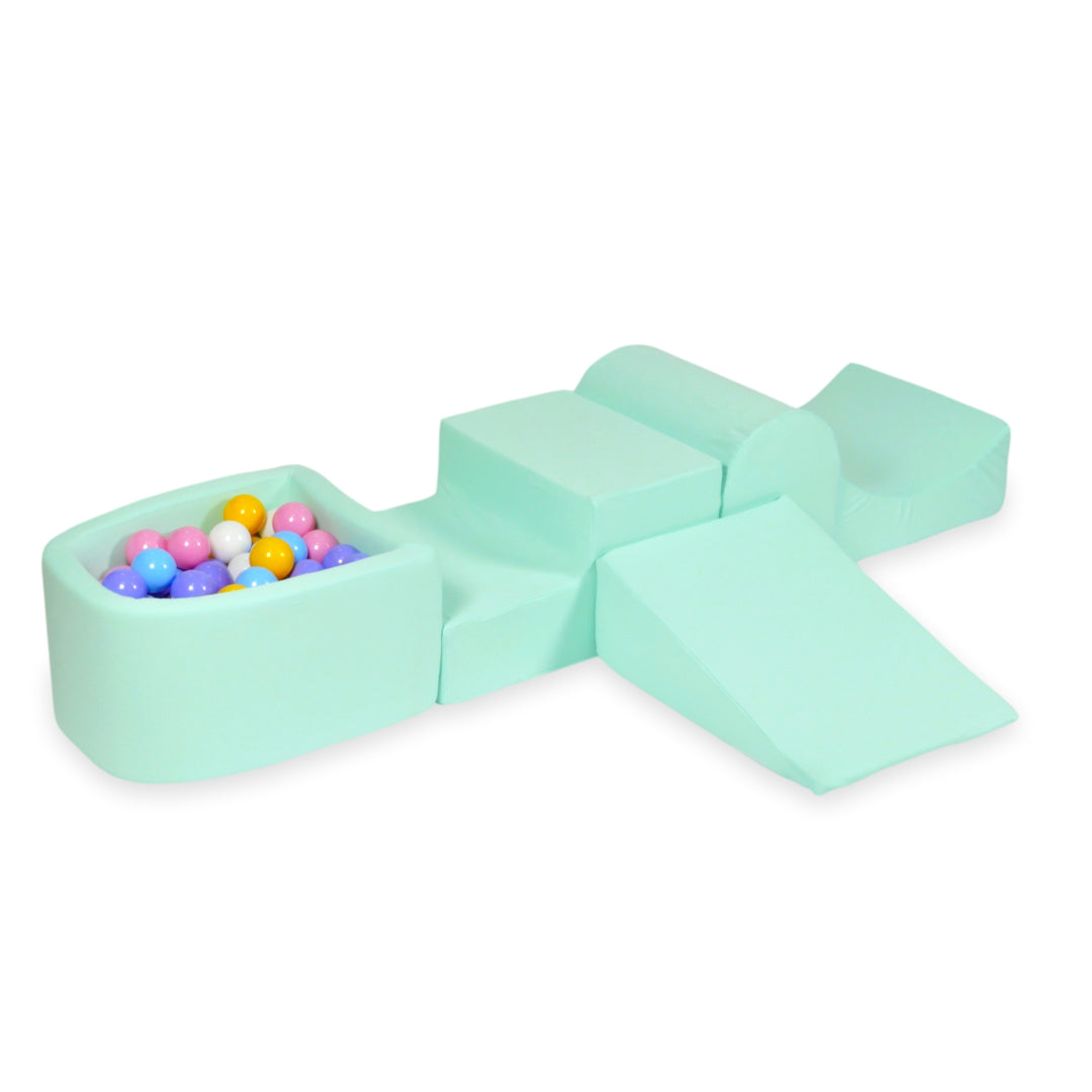 Schaumstoffspielbereich mit Hügel und Mini-Minzbecken + 100 Bälle
