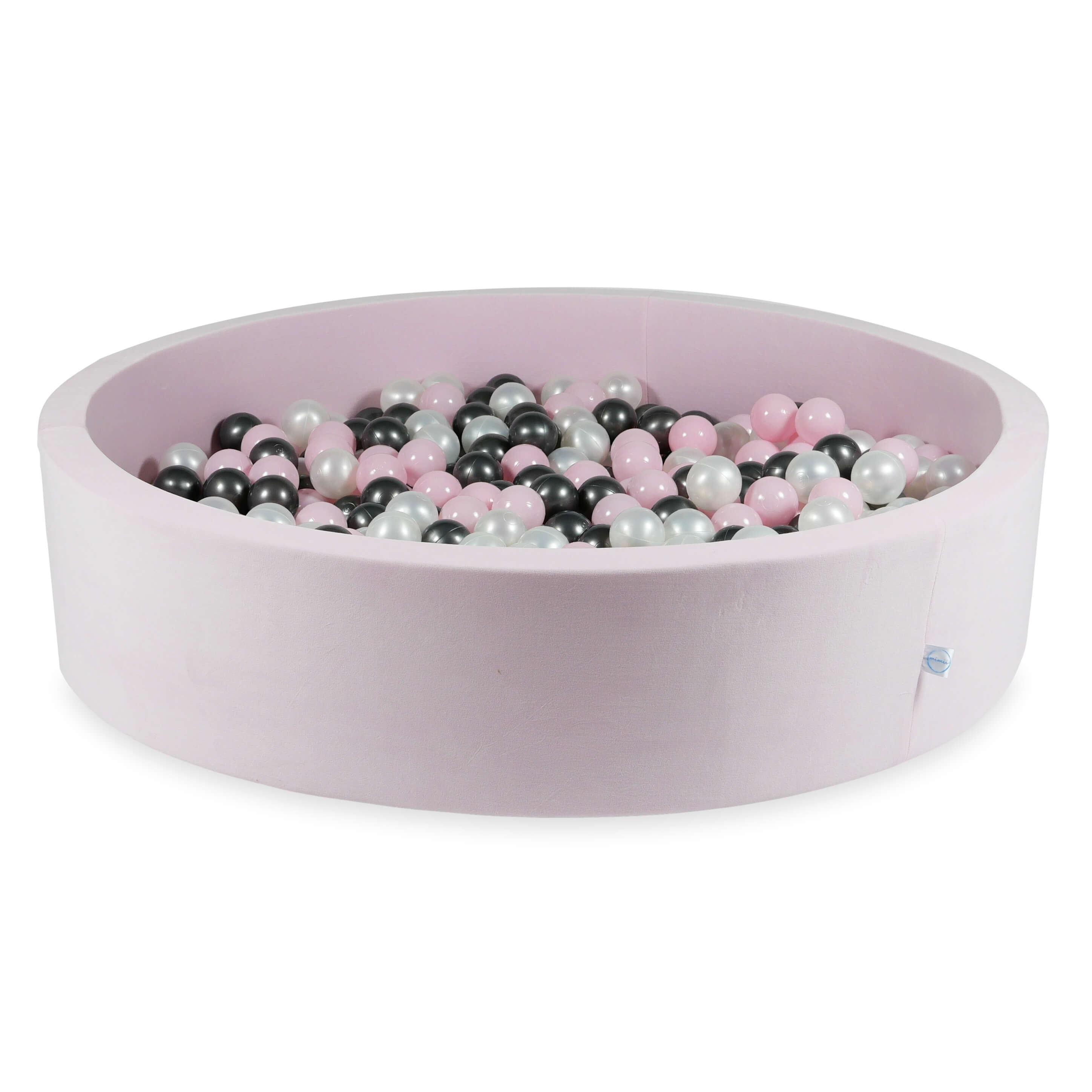Piscine à balles en velvet soft light pink 130x30 cm avec 600 balles