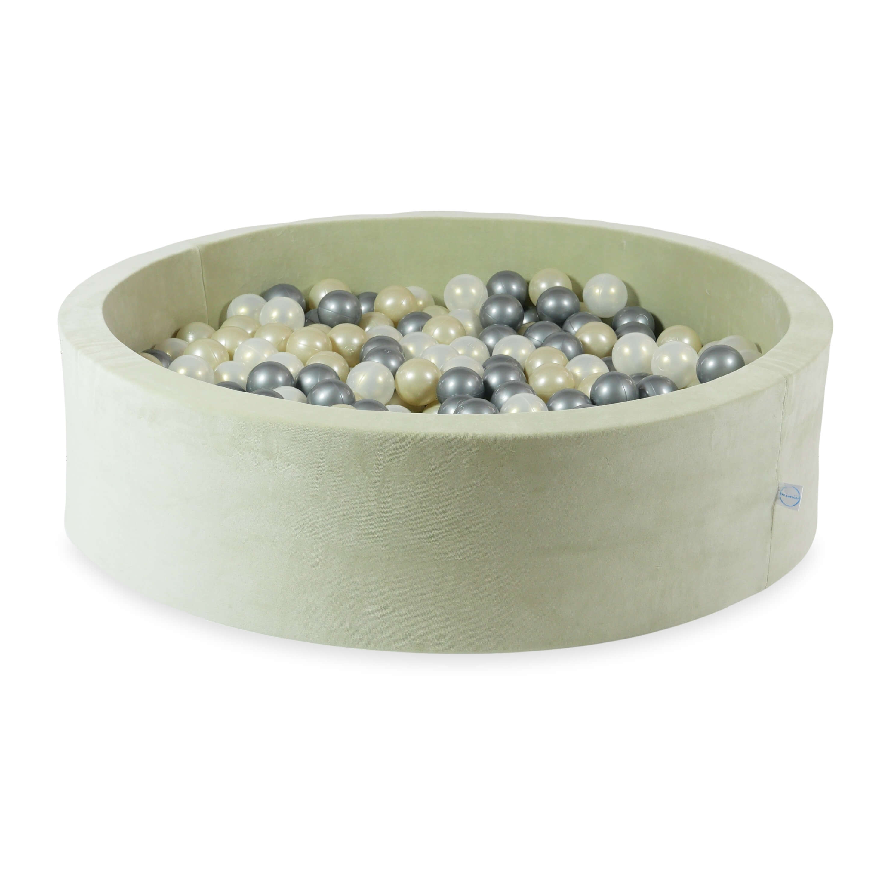 Piscine à balles en velvet soft pistachio 110x30 cm avec 400 balles