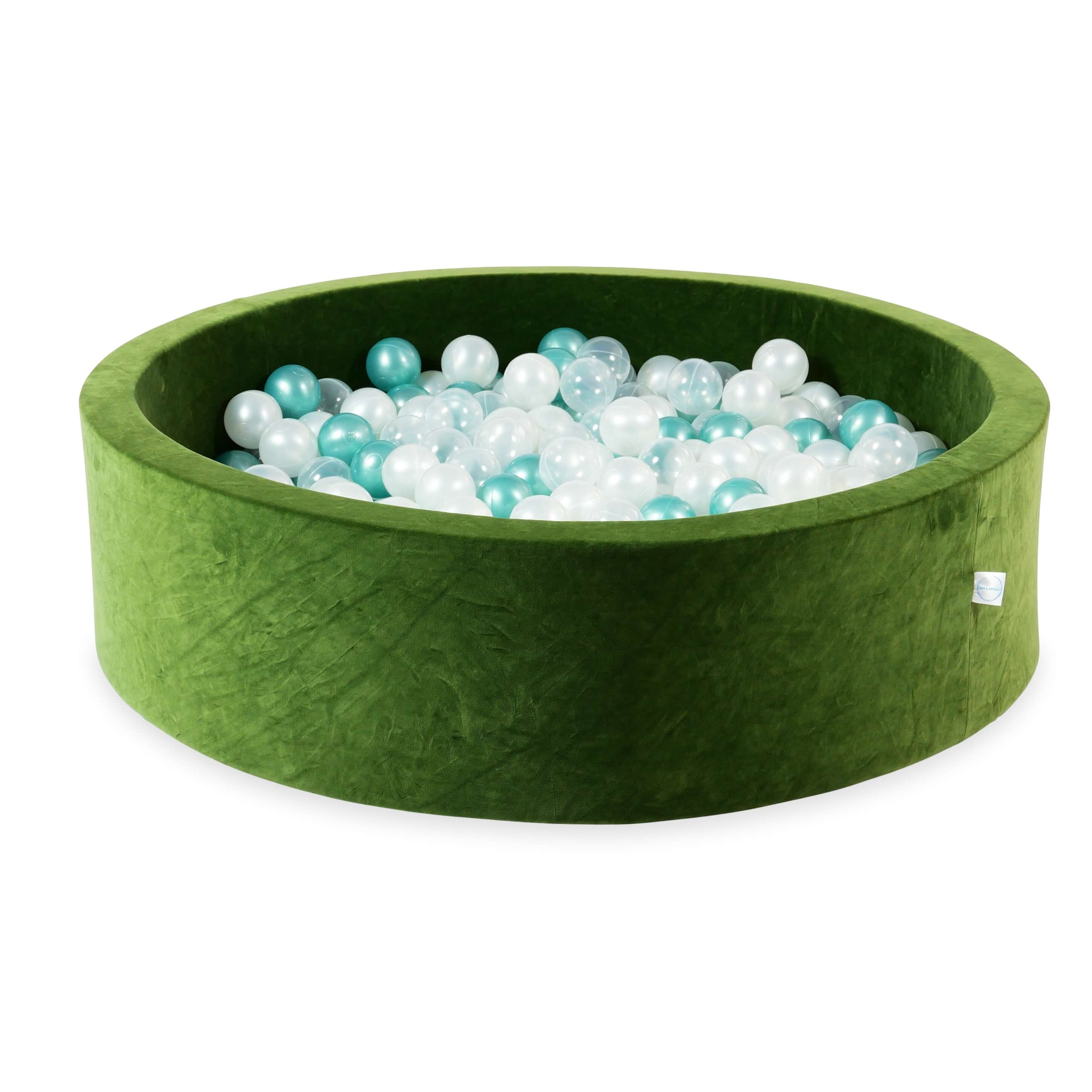 Piscine à balles en velvet soft olive 110x30 cm avec 400 balles
