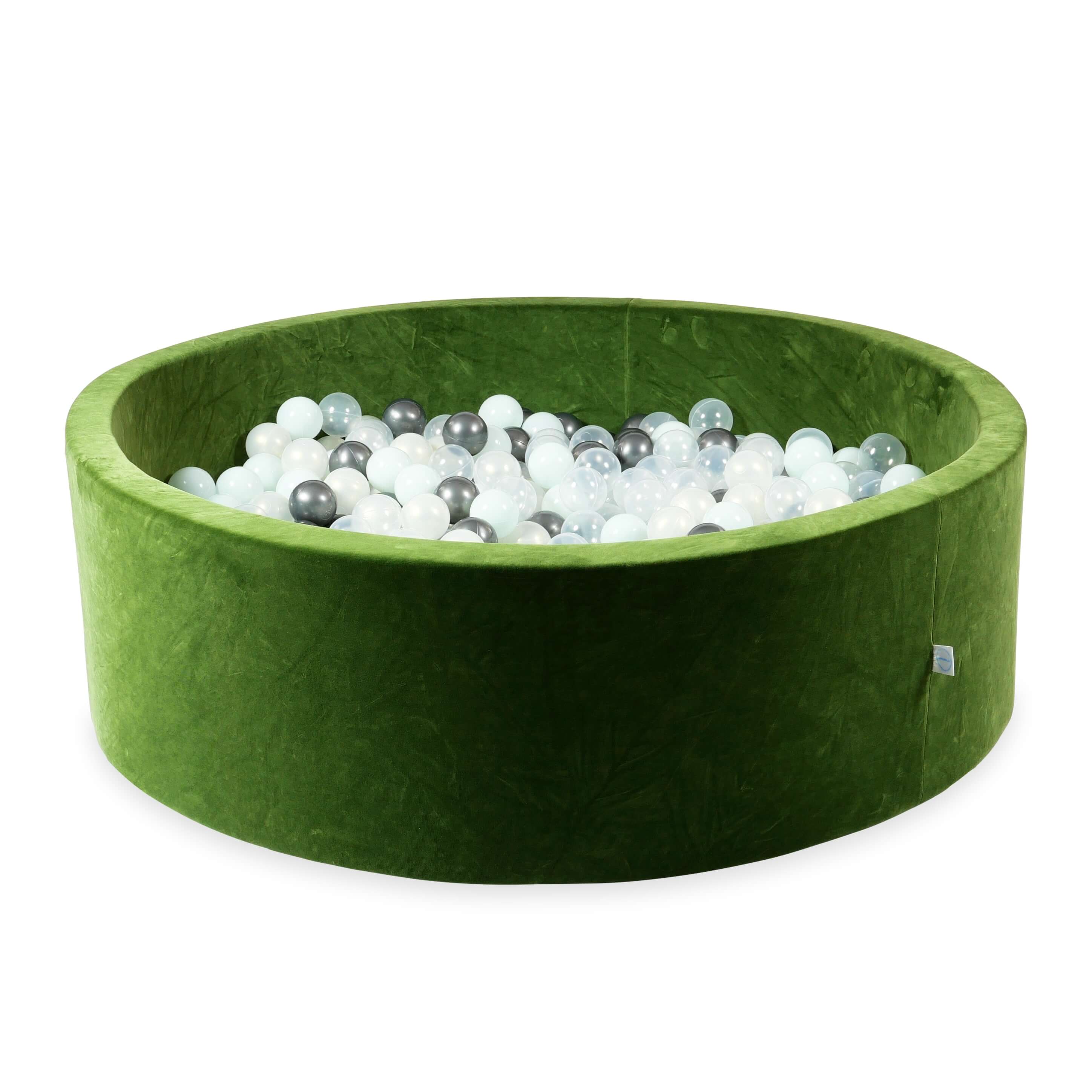 Piscine à balles en velvet soft olive 130x40 cm avec 700 balles