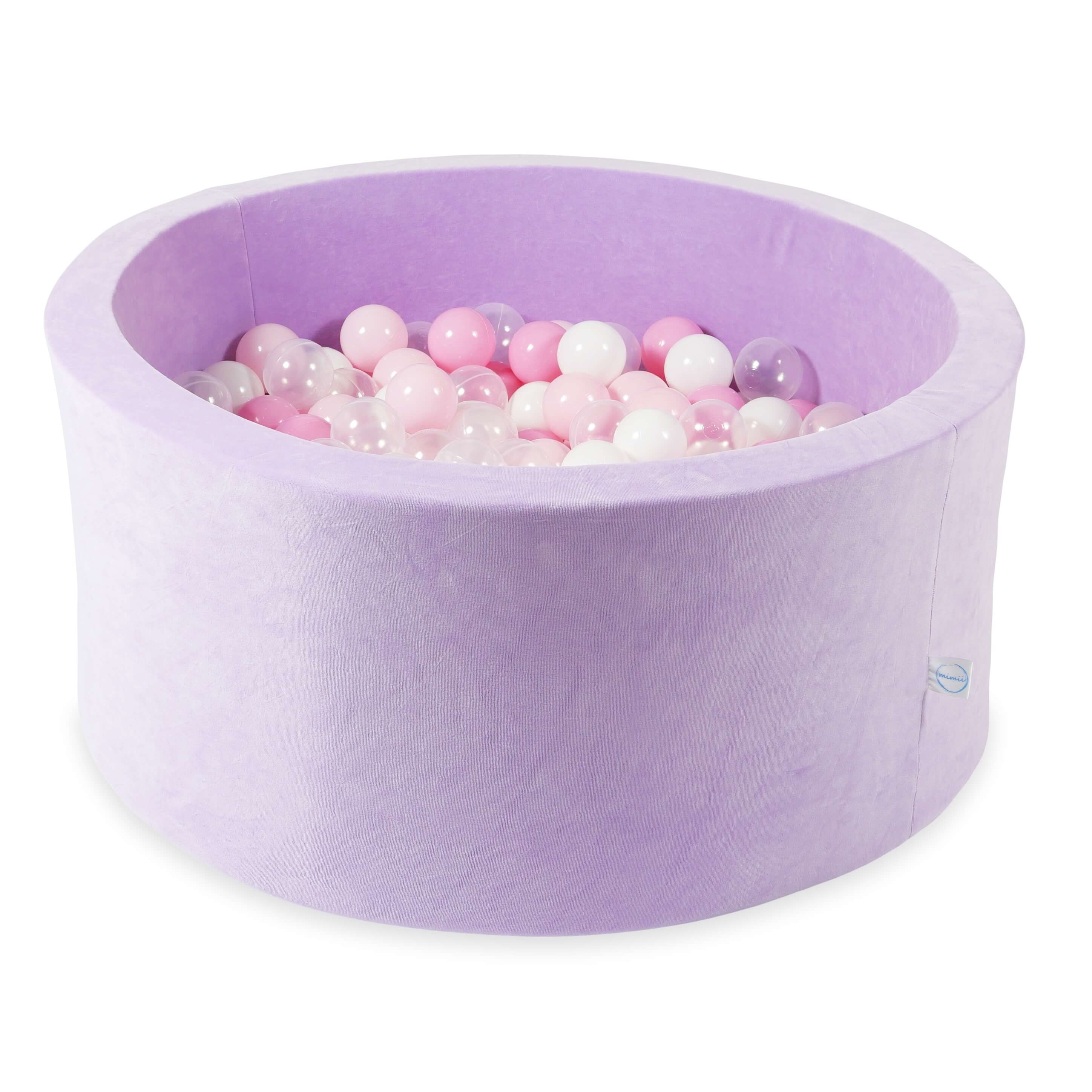 Piscine à balles en velvet soft Lilac 90x40 cm avec 300 balles