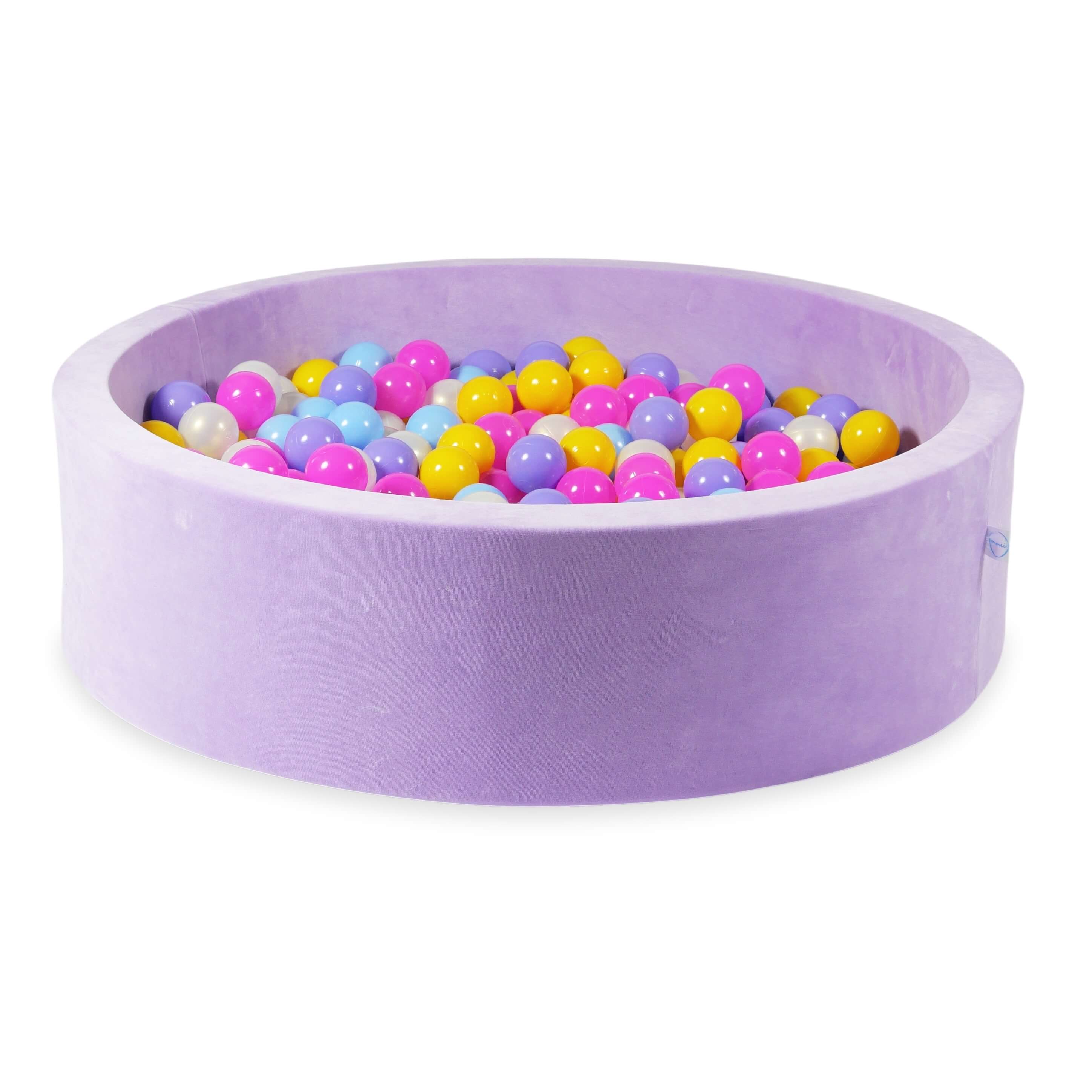 Piscine à balles en velvet soft Lilac 110x30 cm avec 400 balles