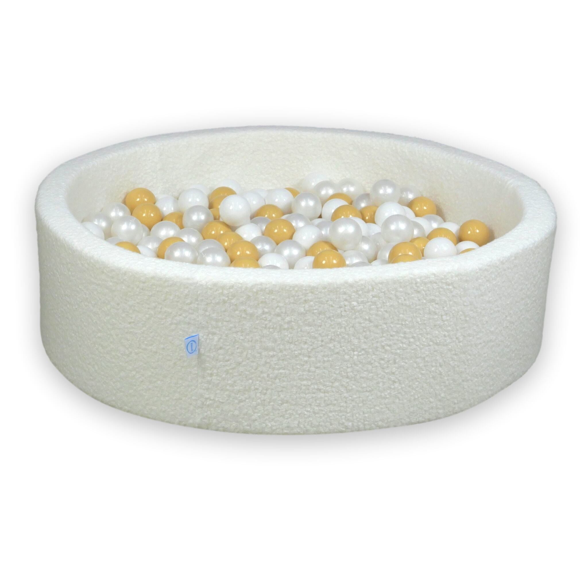 Piscine à balles en velours Boucle Blanc 110x30 cm avec 400 balles