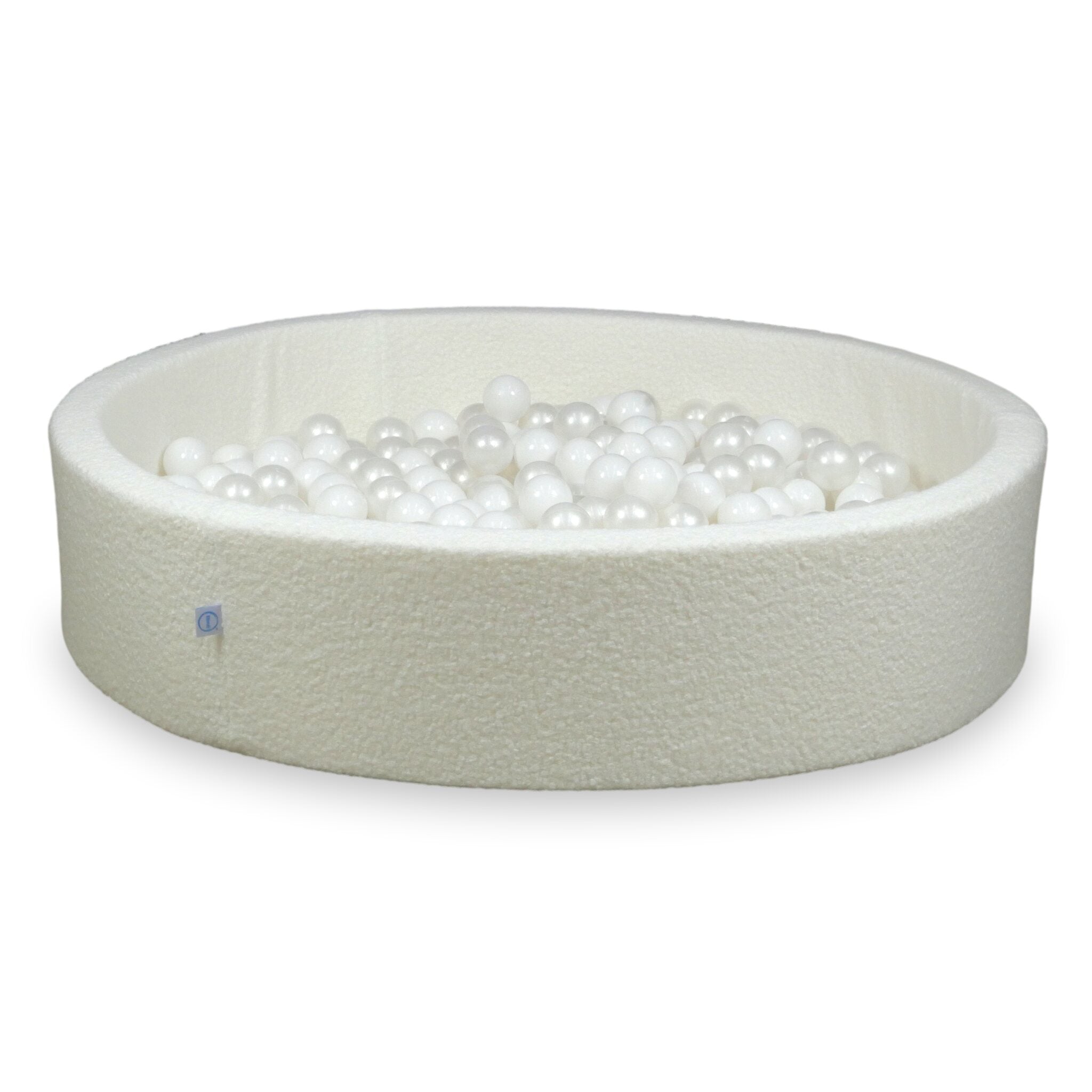 Piscine à balles en velours Boucle Blanc 130x30 cm avec 600 balles