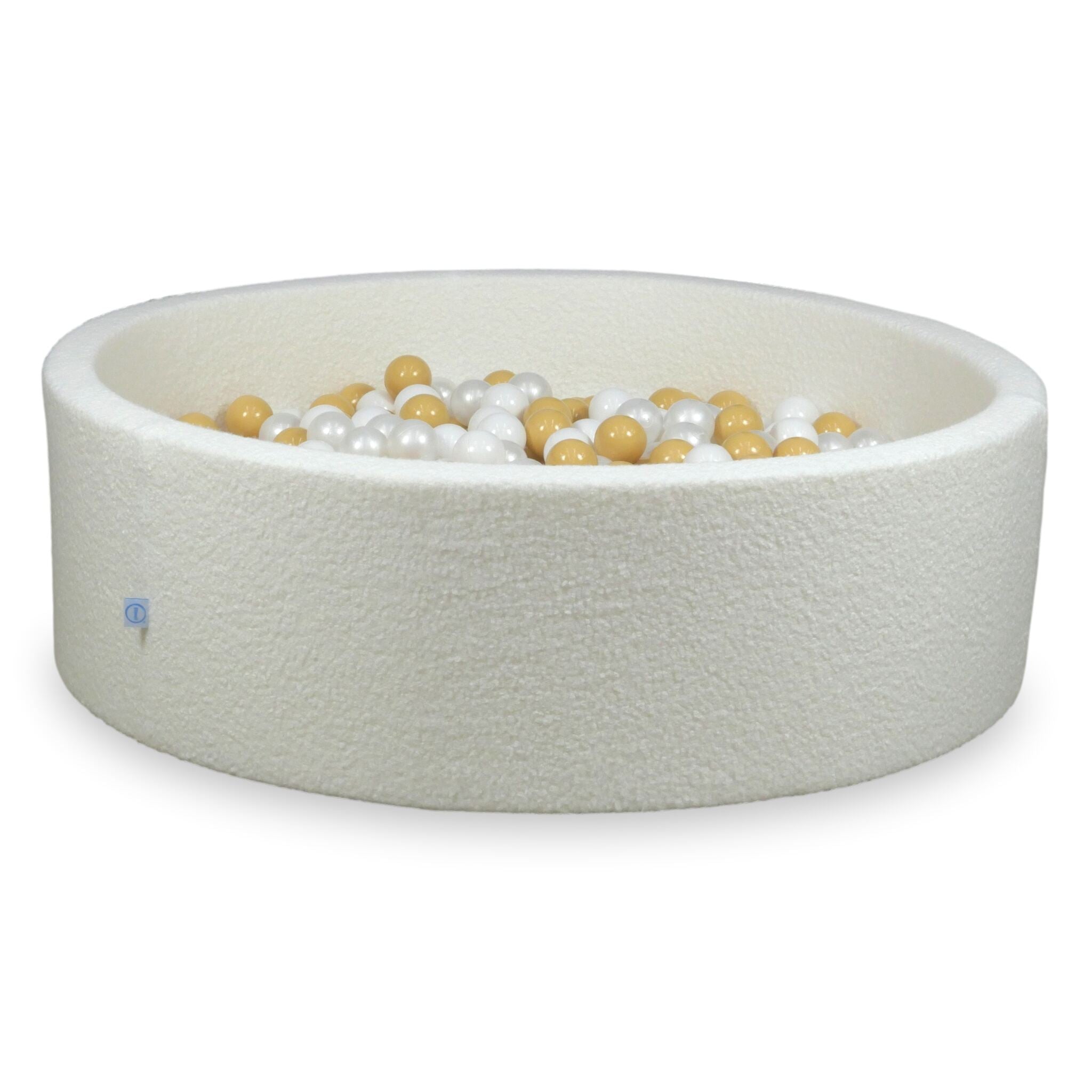 Bällebad 130x40 Loop Weiße Bälle 700 Stück (weiß, perlmuttfarben, beige)