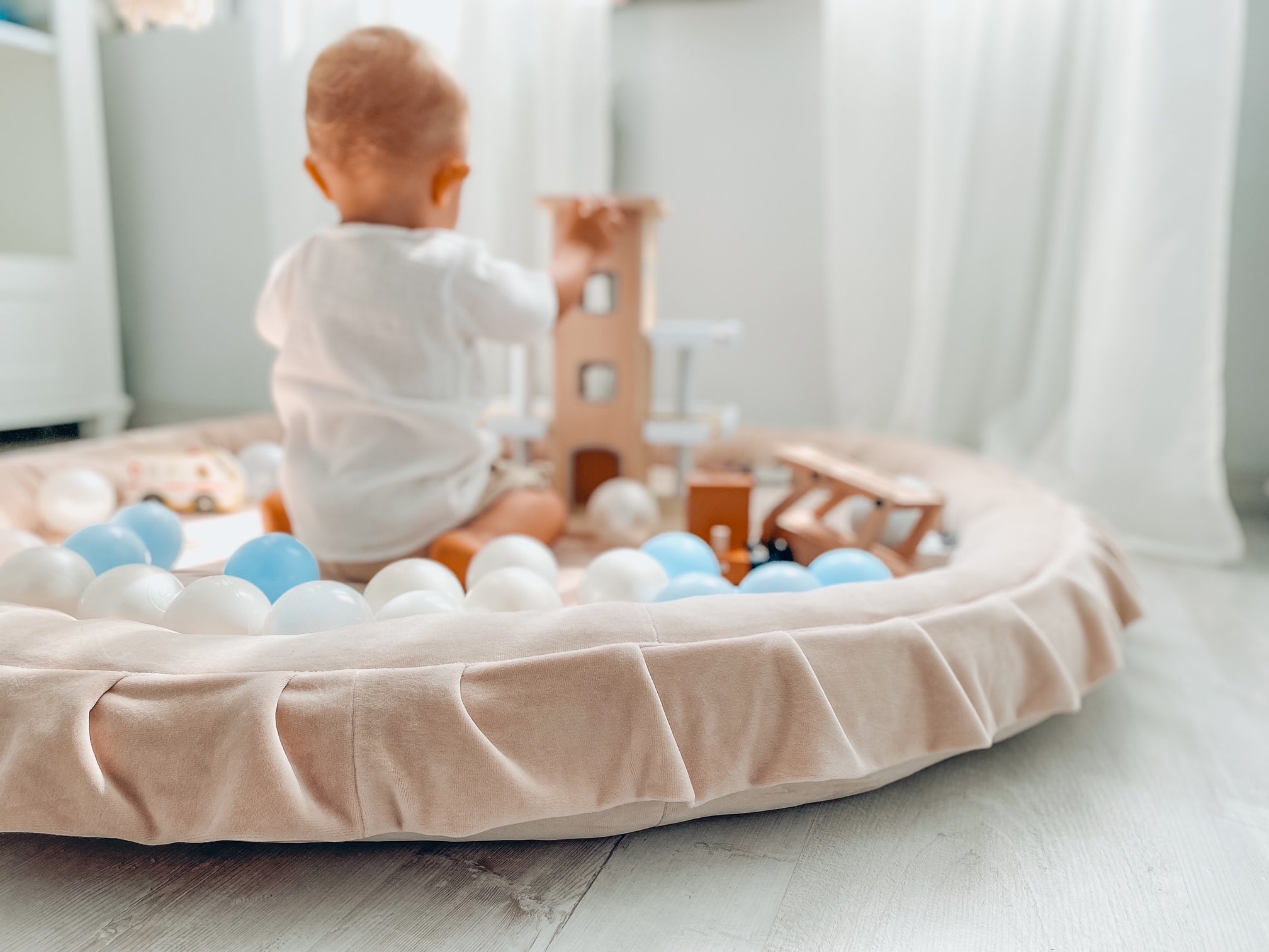 Babynest-Spielmatte 120 cm aus weichem Samt