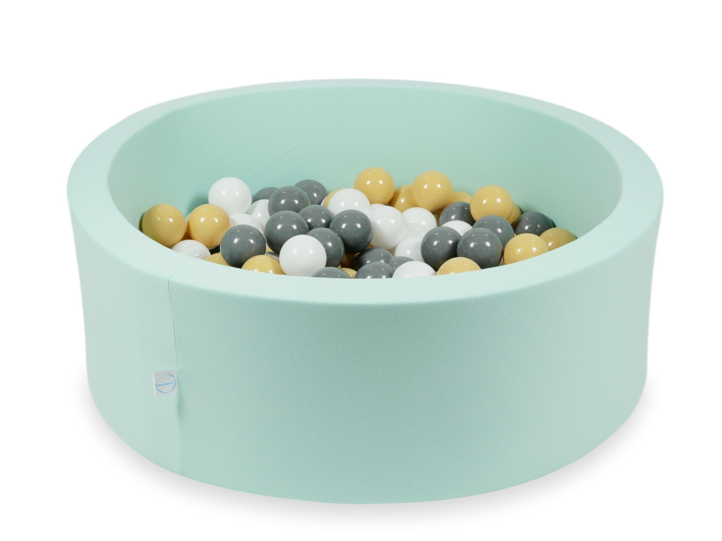 Schaumstoffspielbereich mit rundem, lilafarbenem Pool (90 x 30 cm) + 5 Spielelementen + 200 Bällen
