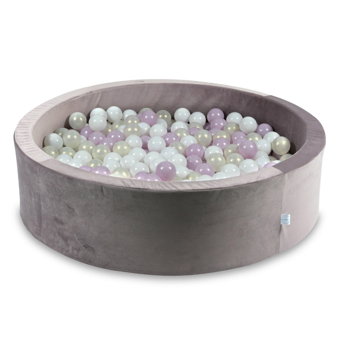 Piscine à balles en velours velvet lilac 110x30 cm avec 400 balles