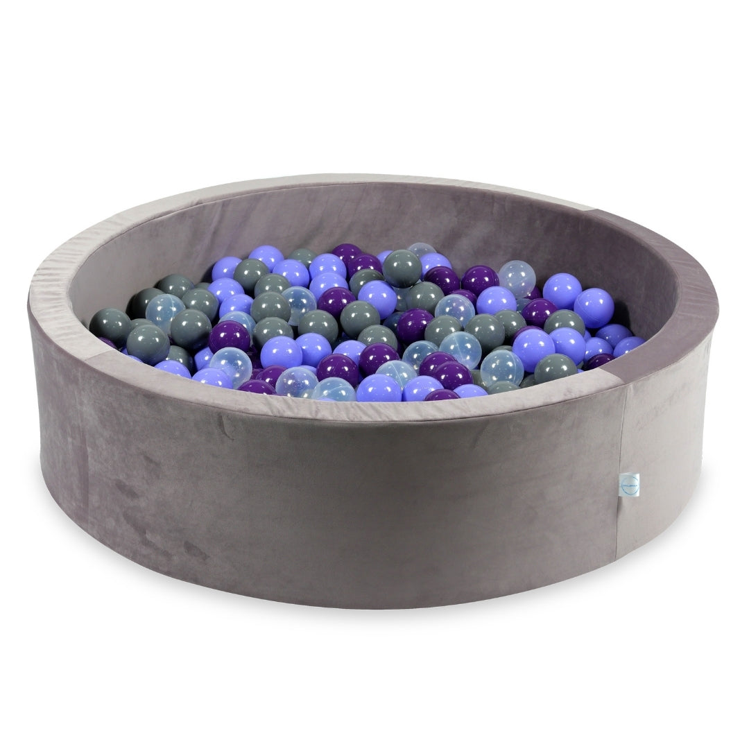 Piscine à balles en velours velvet lilac 110x30 cm avec 400 balles