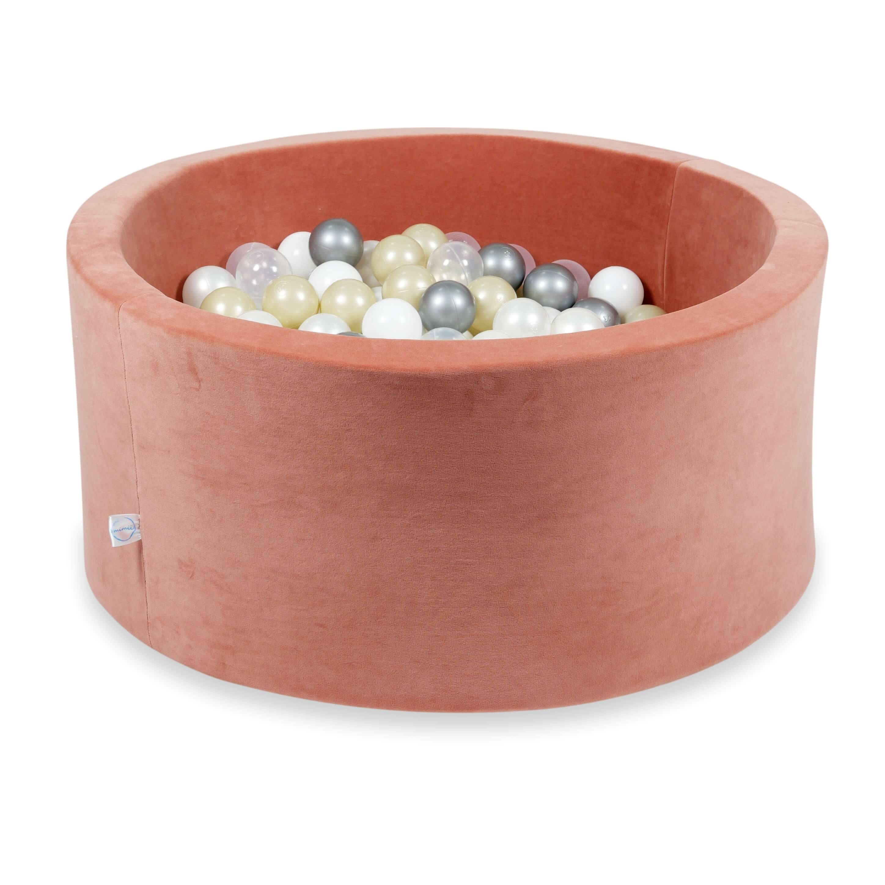 Piscine à balles en velours velvet soft canyon clay 90x40 cm avec 300 balles
