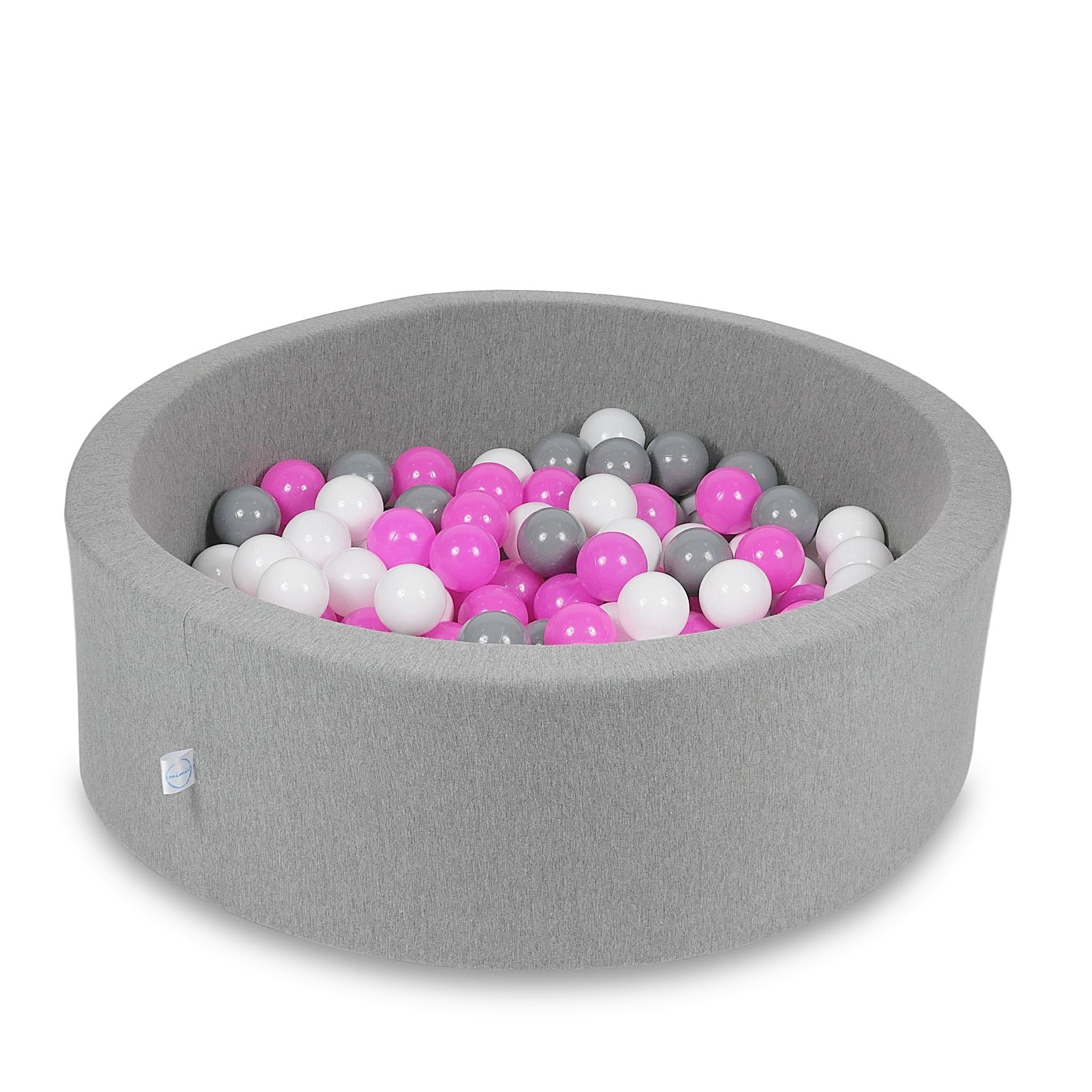 Schaumstoffspielbereich mit Hügel und kleinem grauen Pool + 100 Bälle (metallic türkis, türkis, grau, weiß)
