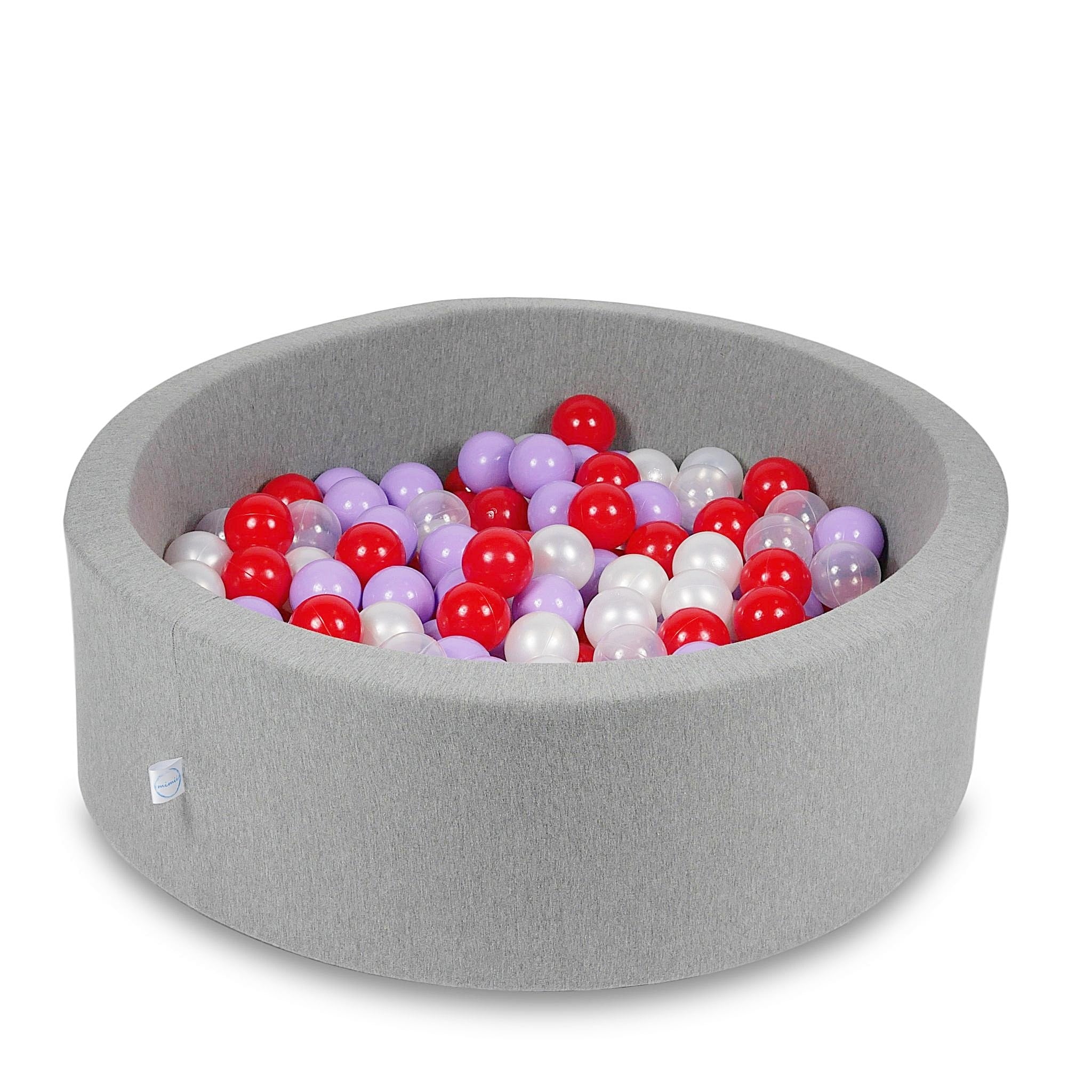 Schaumstoffspielbereich mit Hügel und kleinem grauen Pool + 100 Bälle (metallic türkis, türkis, grau, weiß)