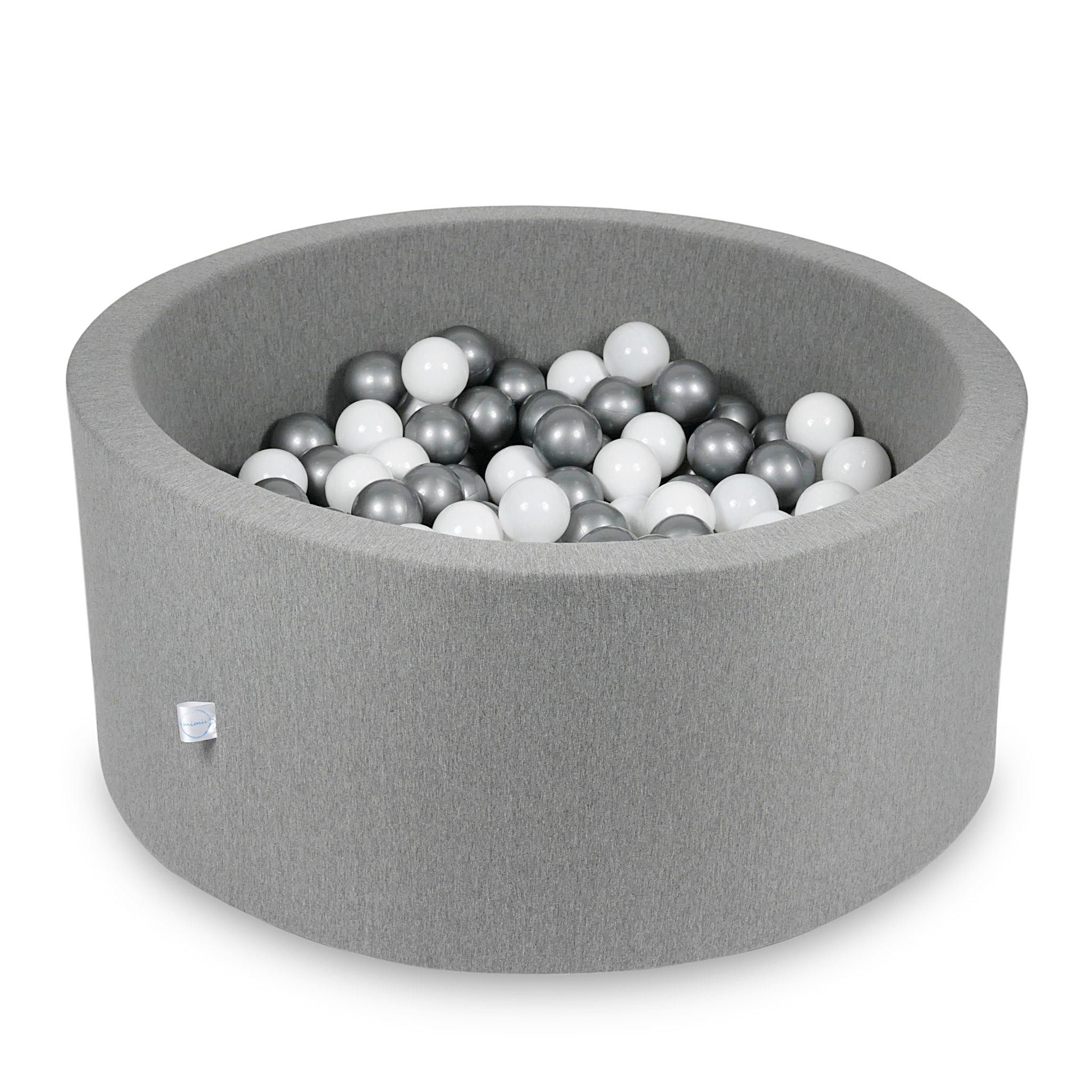 Piscine à balles en gris 90x40 cm avec 300 balles