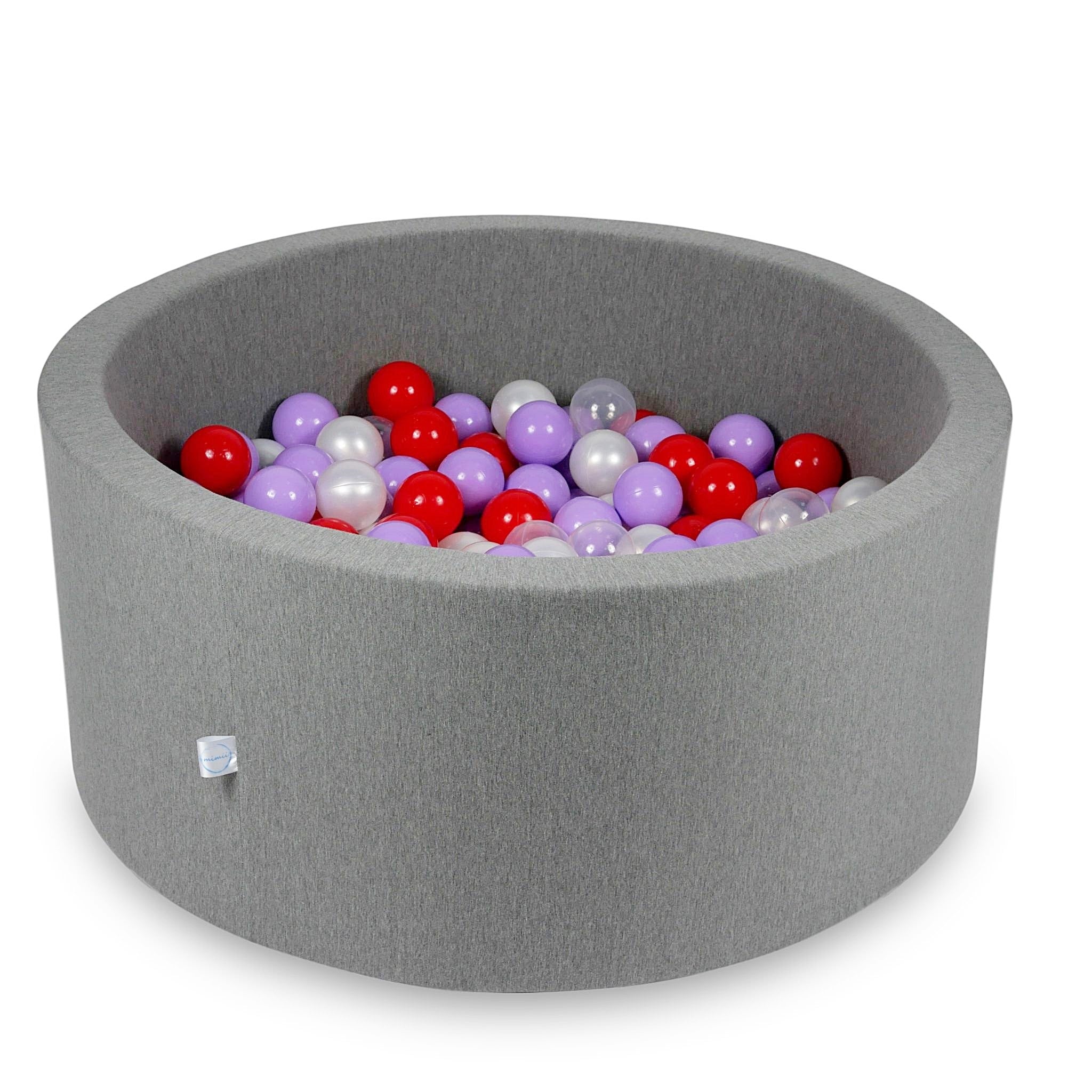 Piscine à balles en gris 90x40 cm avec 300 balles