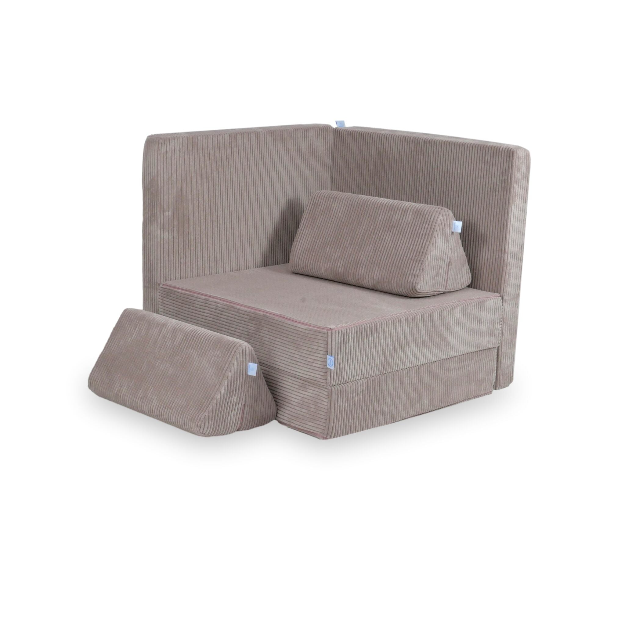 Montessori-Spielsofa aus geripptem Holz