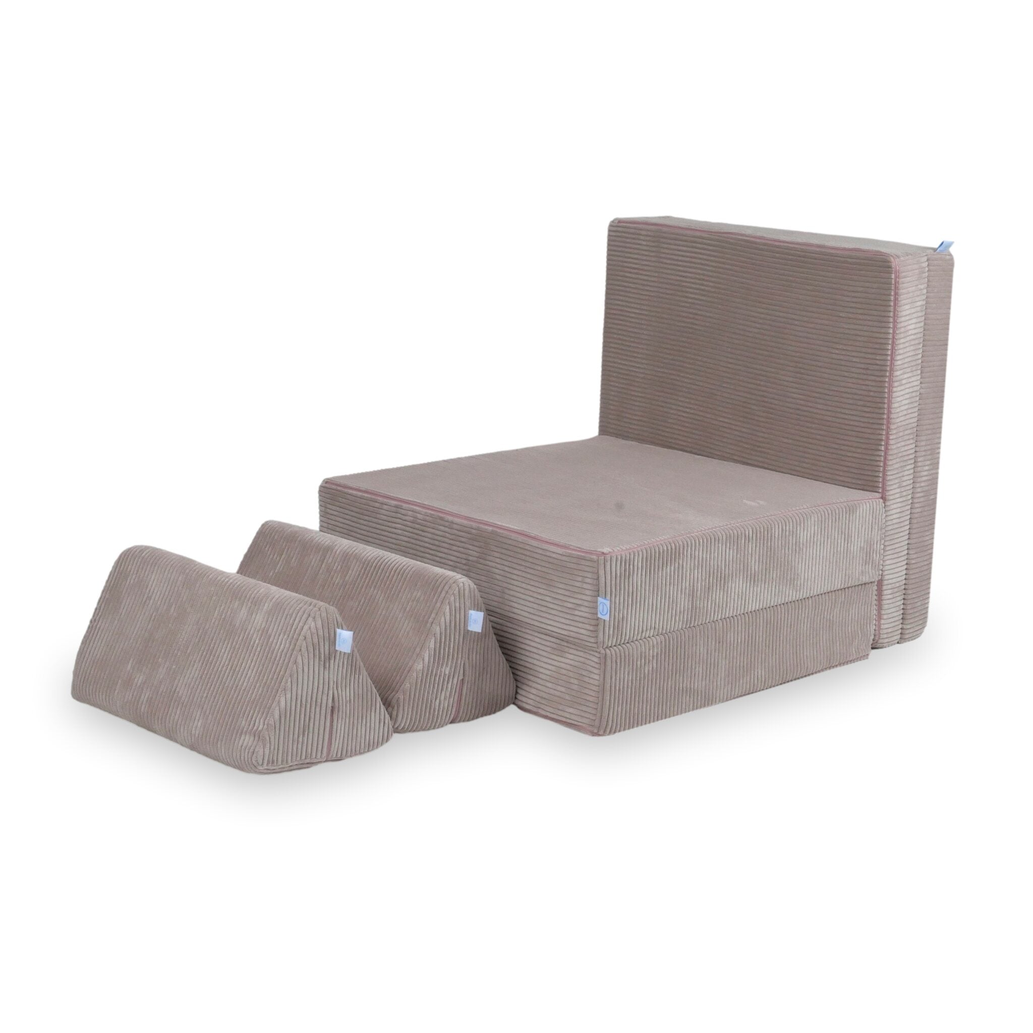 Montessori-Spielsofa aus geripptem Holz