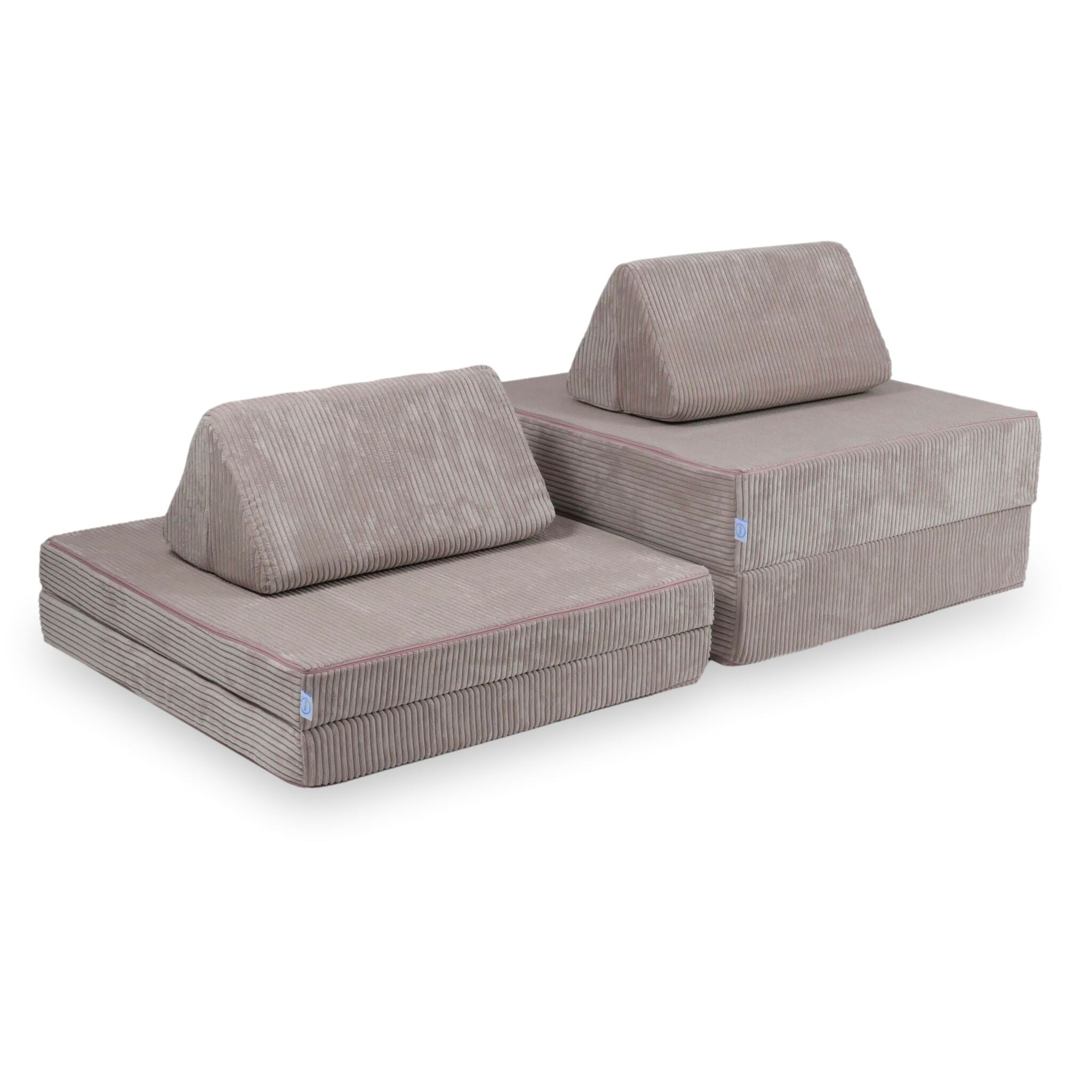 Montessori-Spielsofa aus geripptem Holz