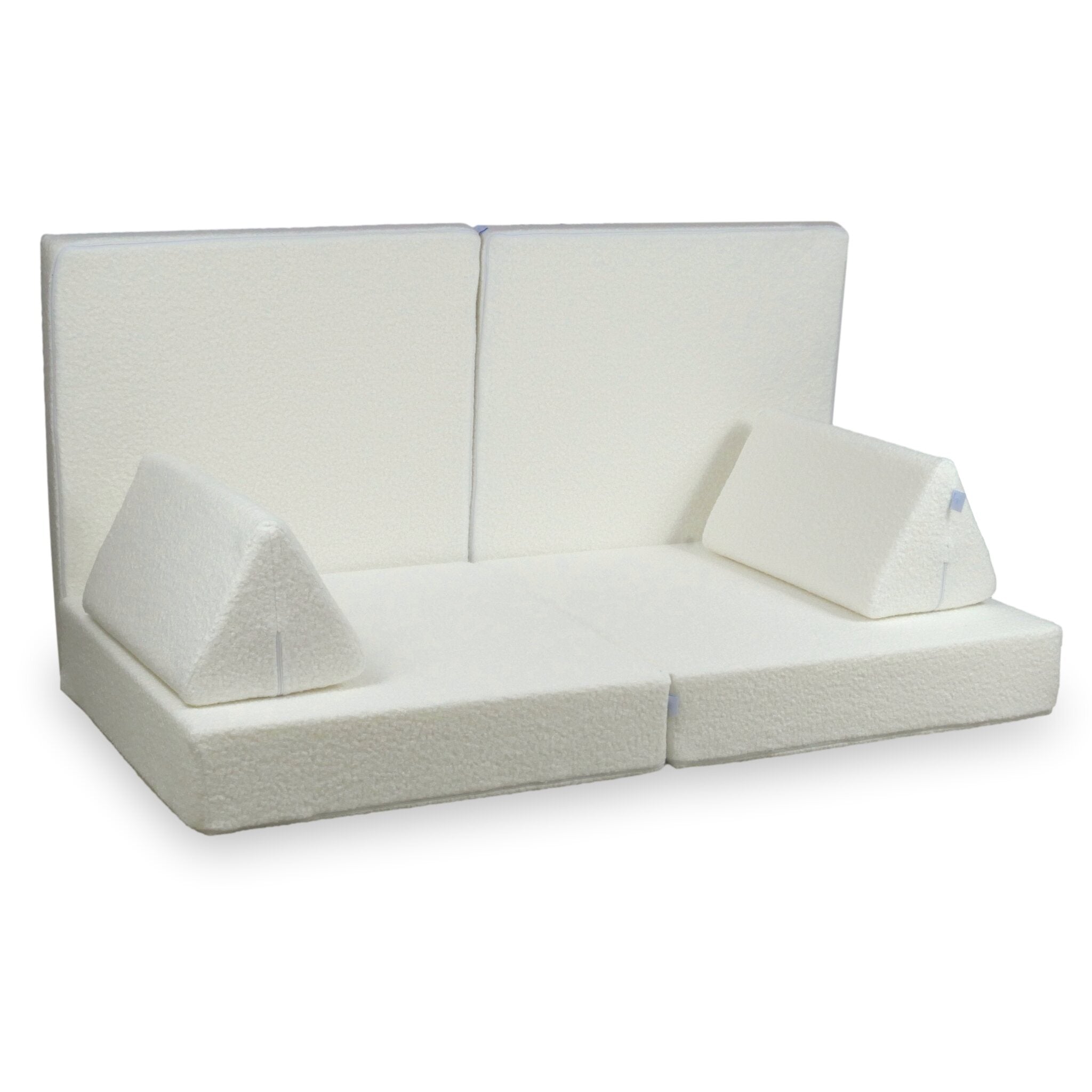 Deluxe Montessori-Spielsofa, Weiß, Locken