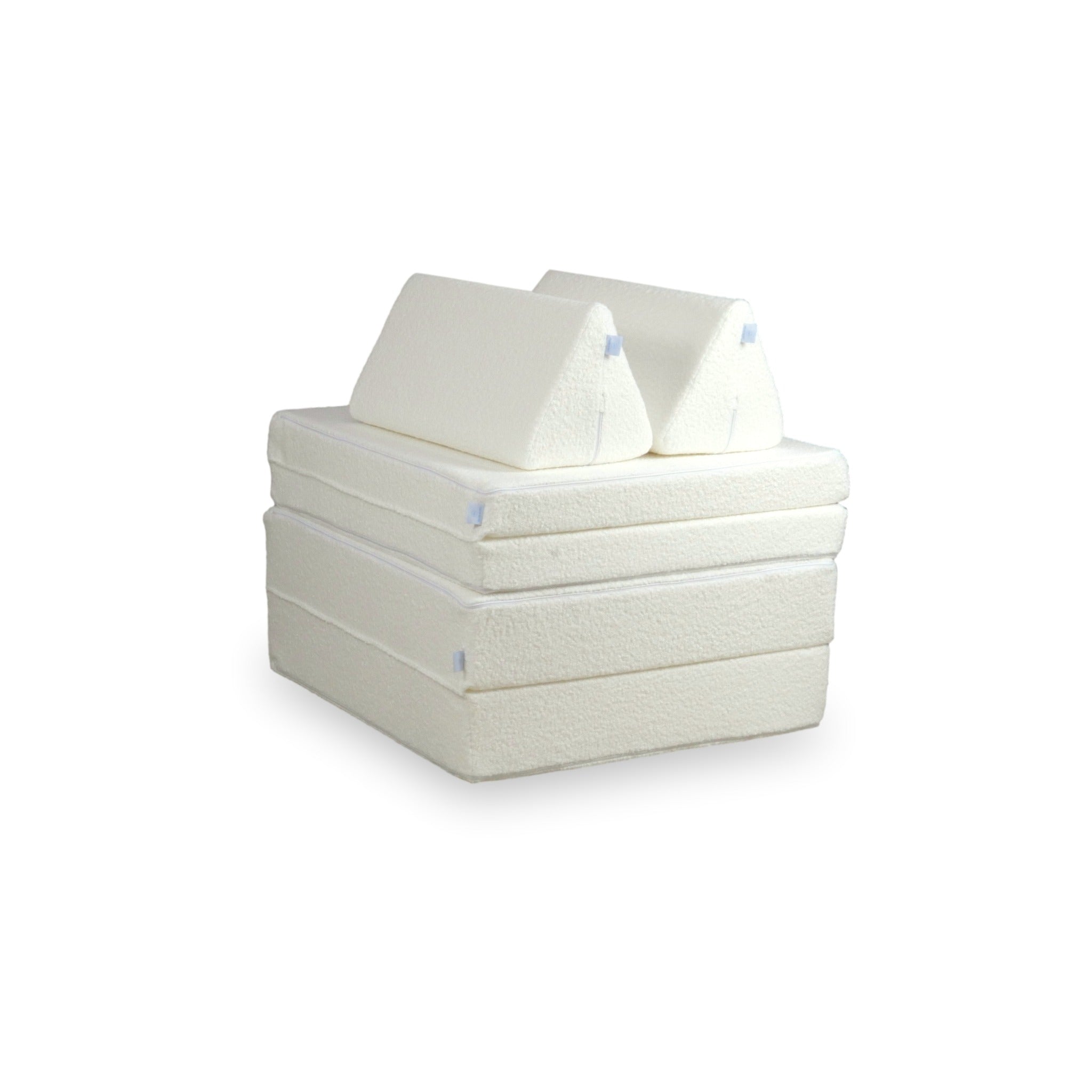 Montessori Comfort Bouclé Weißes Spielsofa