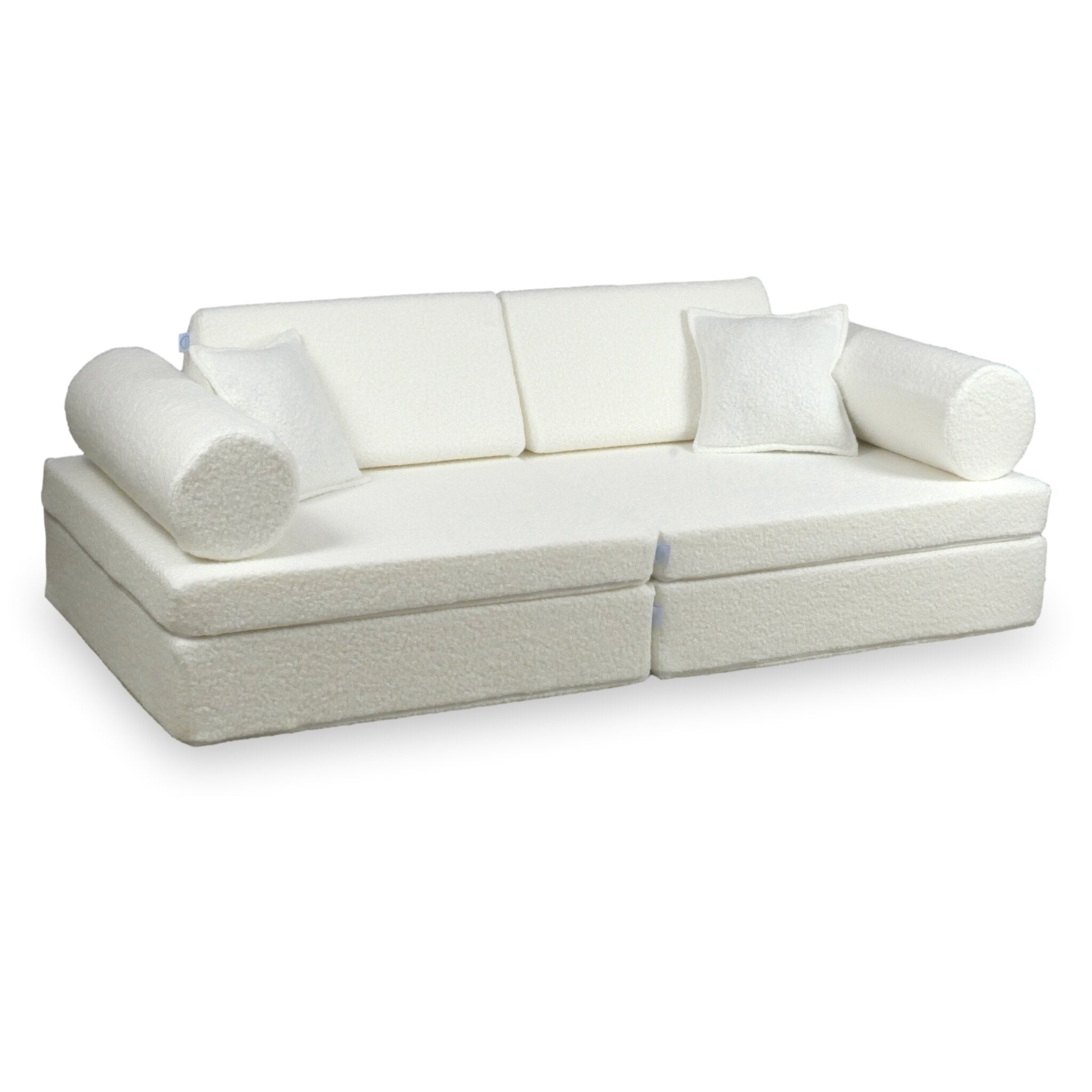 Deluxe Montessori-Spielsofa, Weiß, Locken