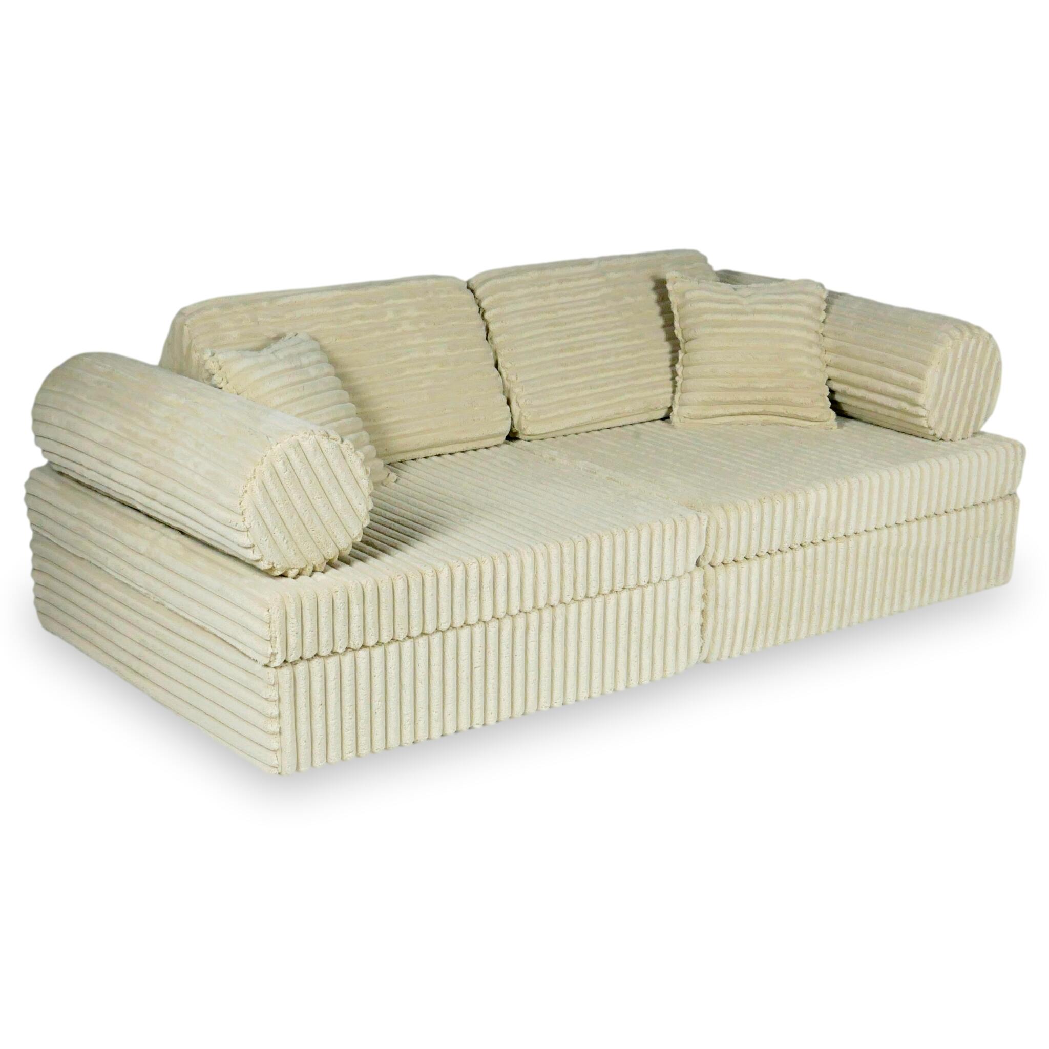 Montessori Comfort Play Sofa aus Waffelstoff