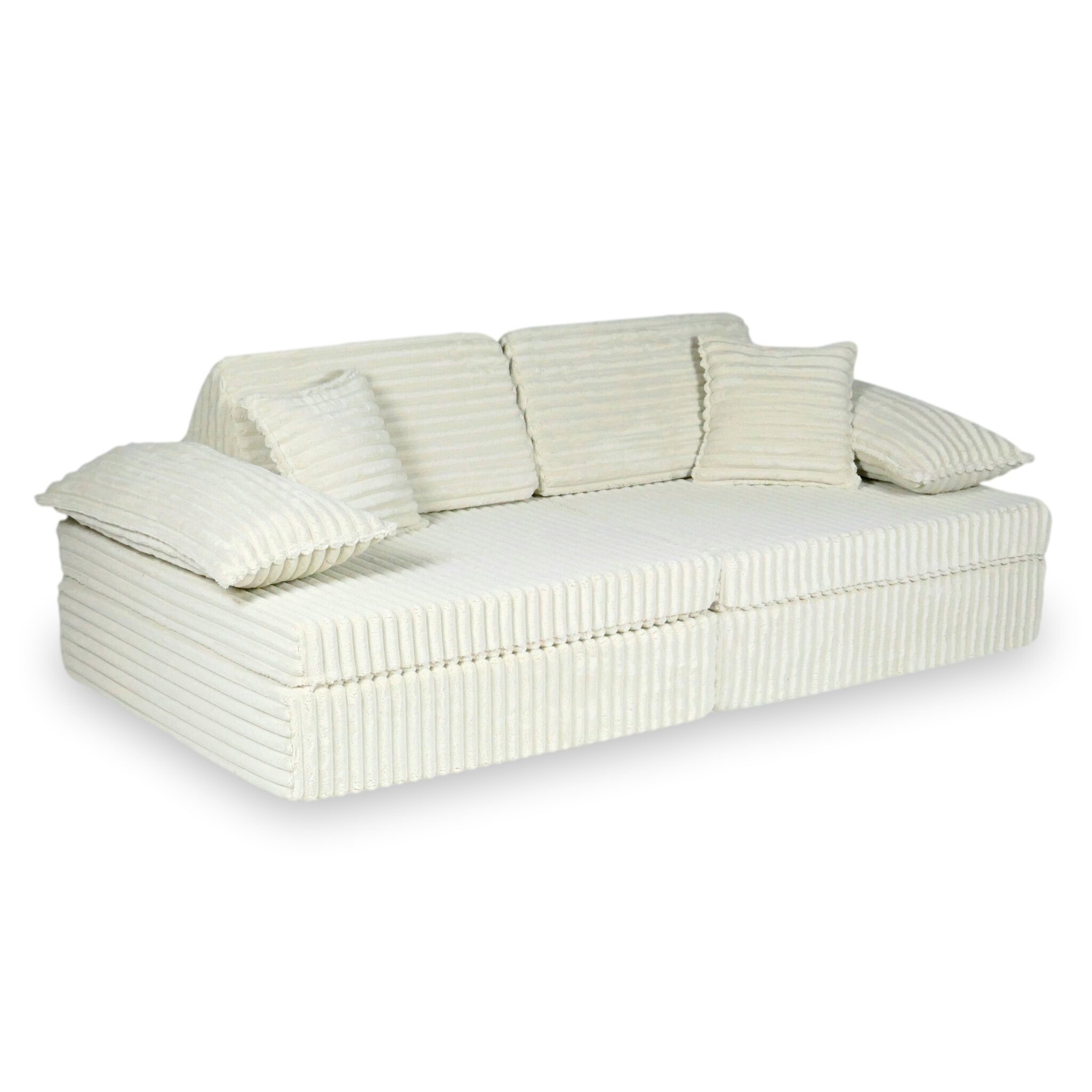 Luxuriöses Montessori-Spielsofa, Waffelpiqué-Stoff