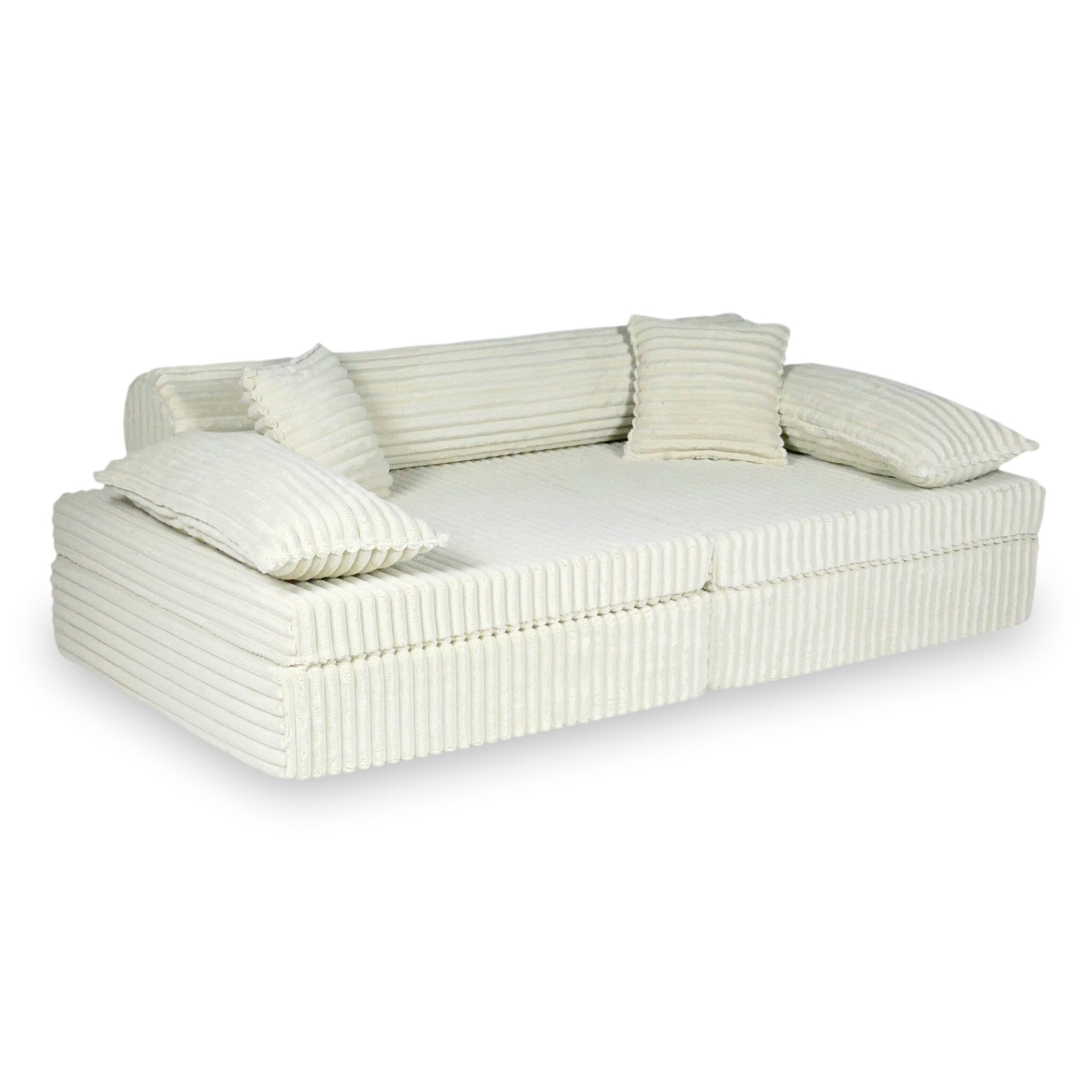 Luxuriöses Montessori-Spielsofa, Waffelpiqué-Stoff