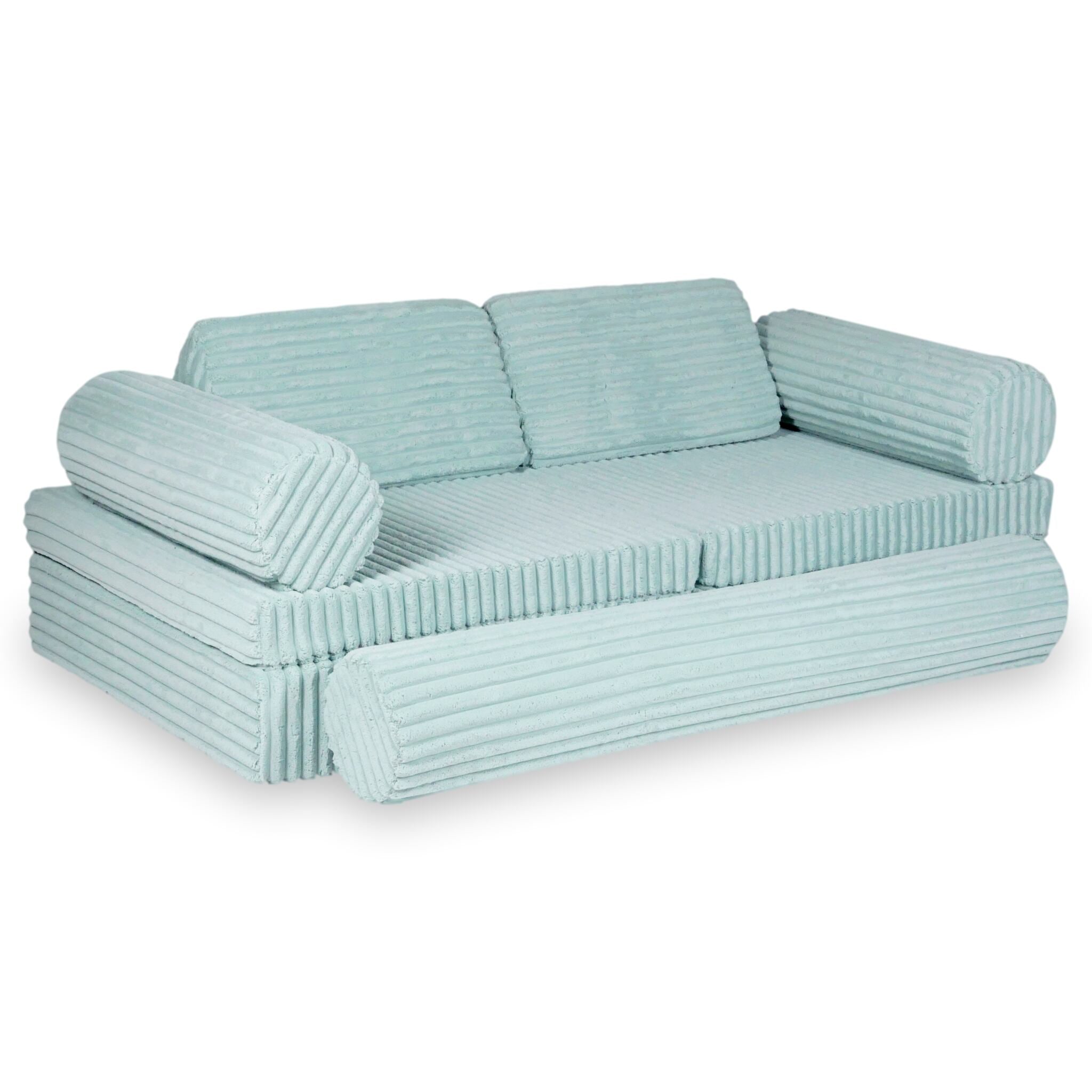 Luxuriöses Montessori-Spielsofa, Waffelpiqué-Stoff